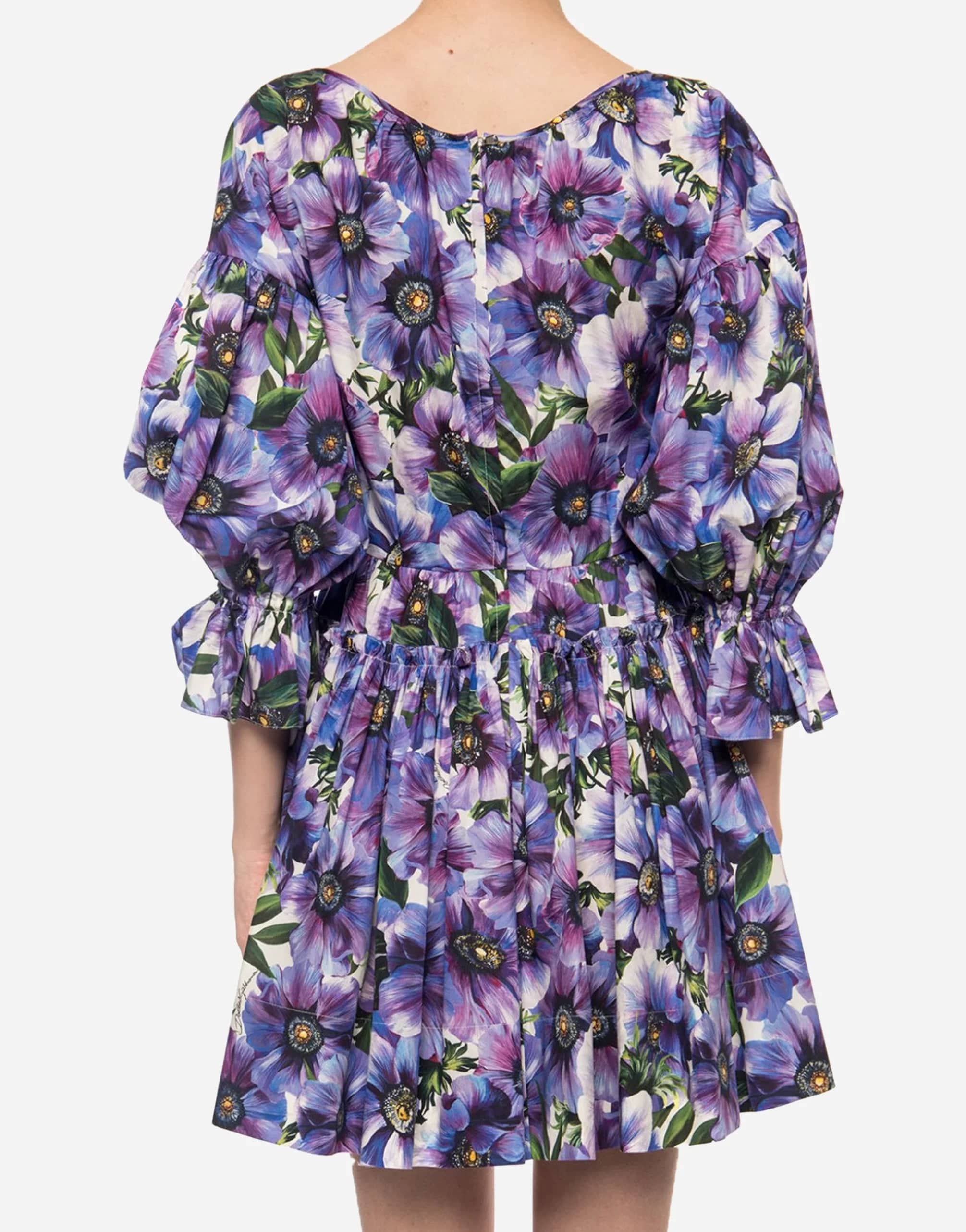 Dolce & Gabbana Anemone Print Stretch Mini Dress