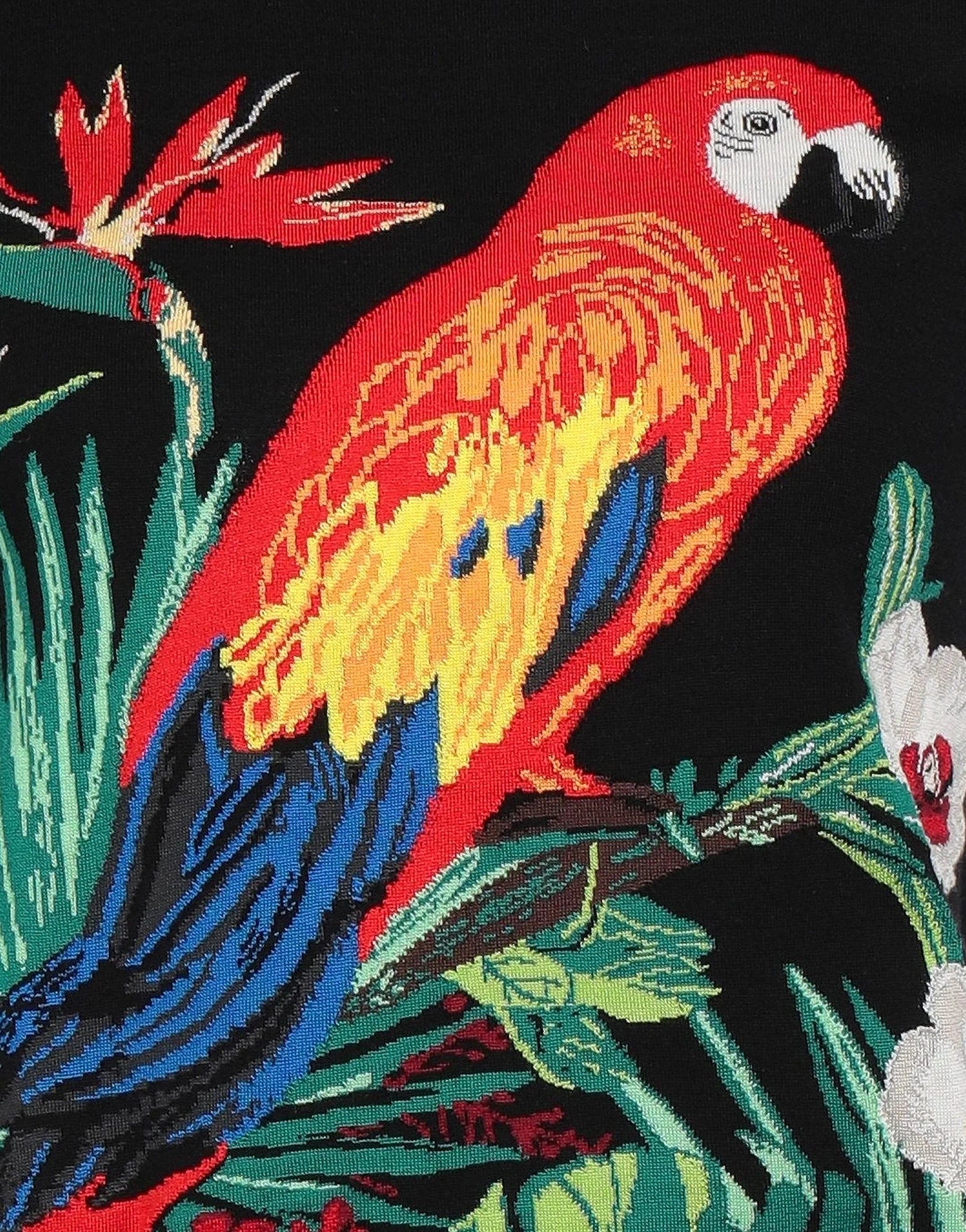 Parrot Print Sleeveless Sweater