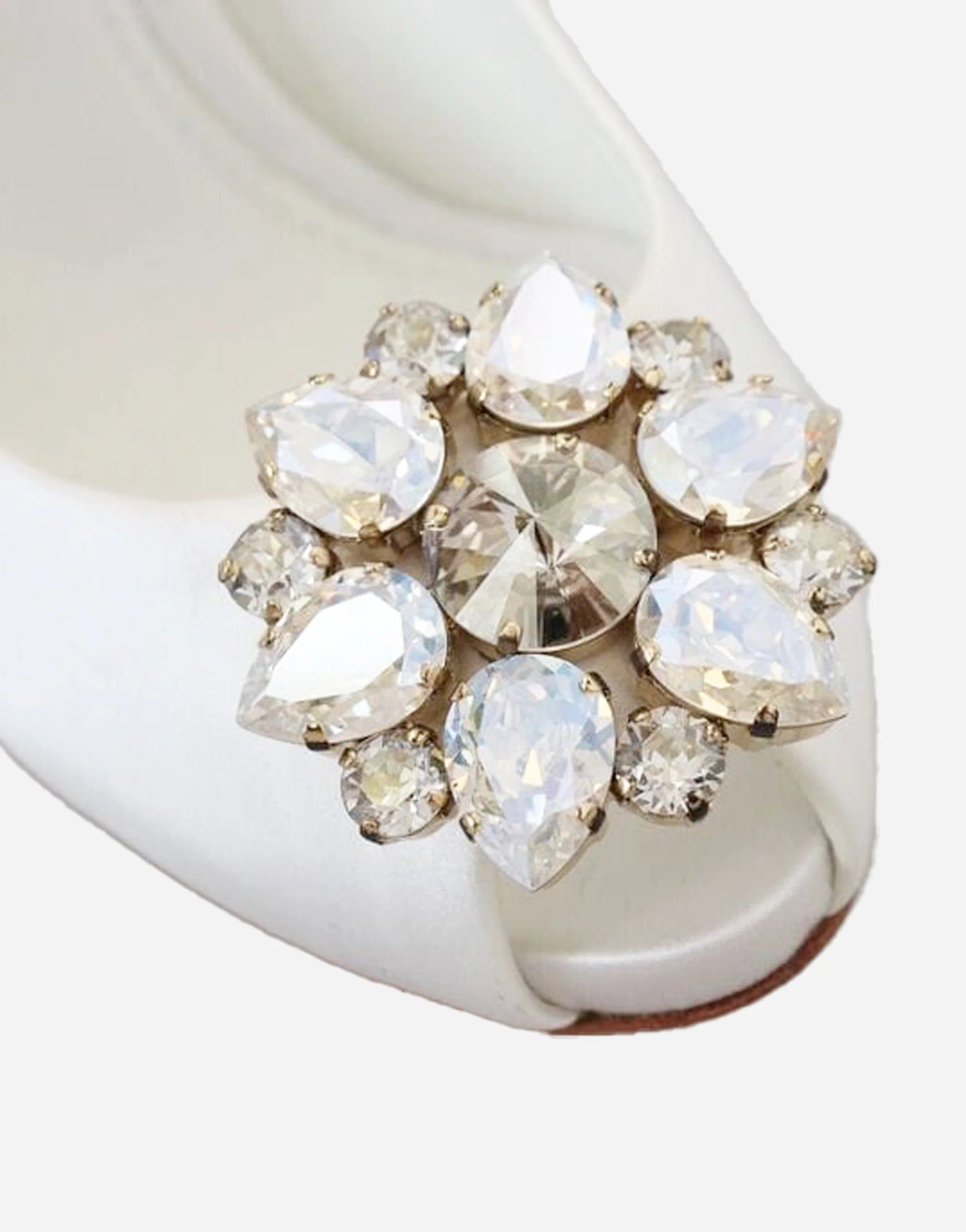 Dolce & Gabbana Crystals Embellished Peep Toe Pumps