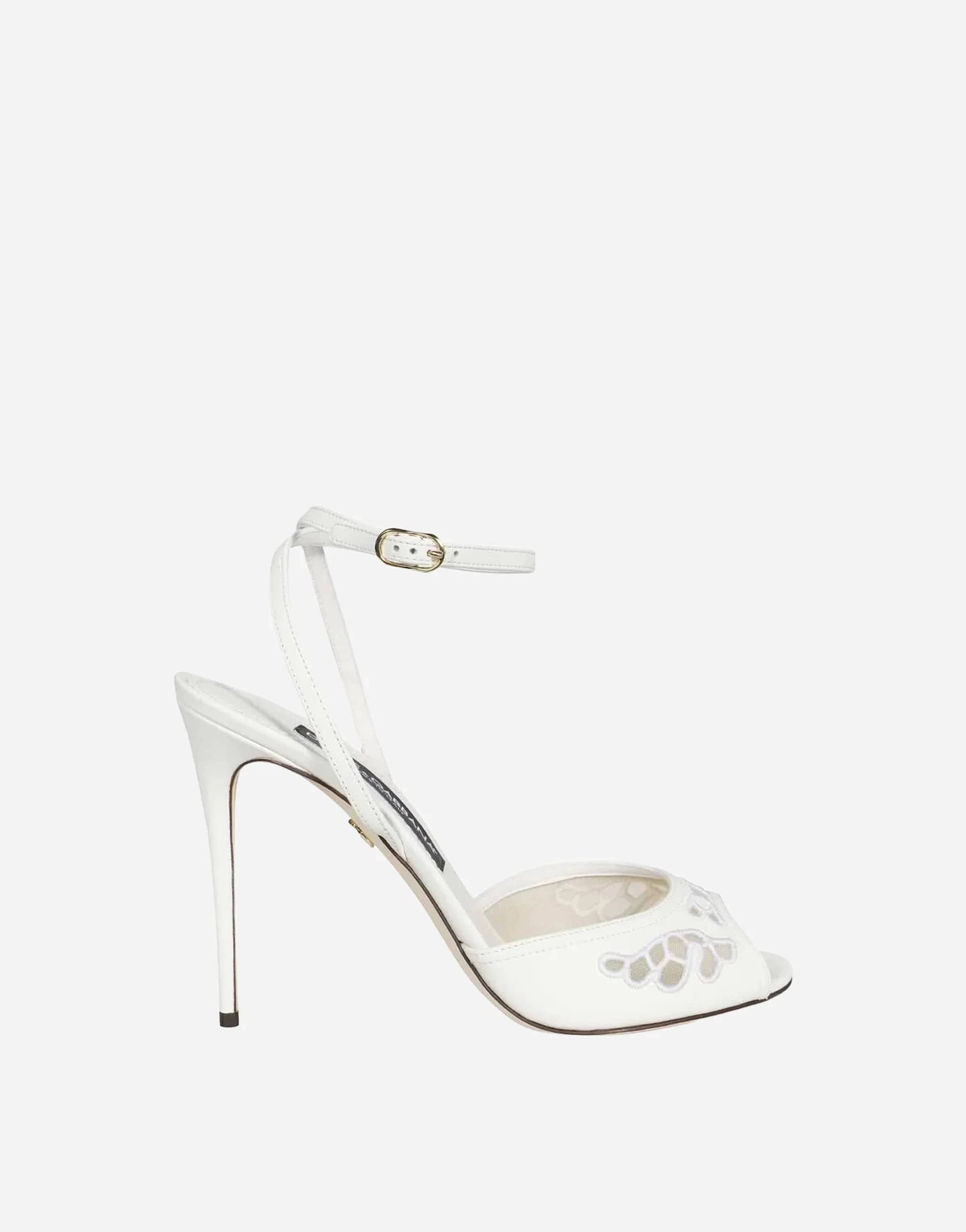 Dolce & Gabbana Broderie Anglaise Embroidered Sandals