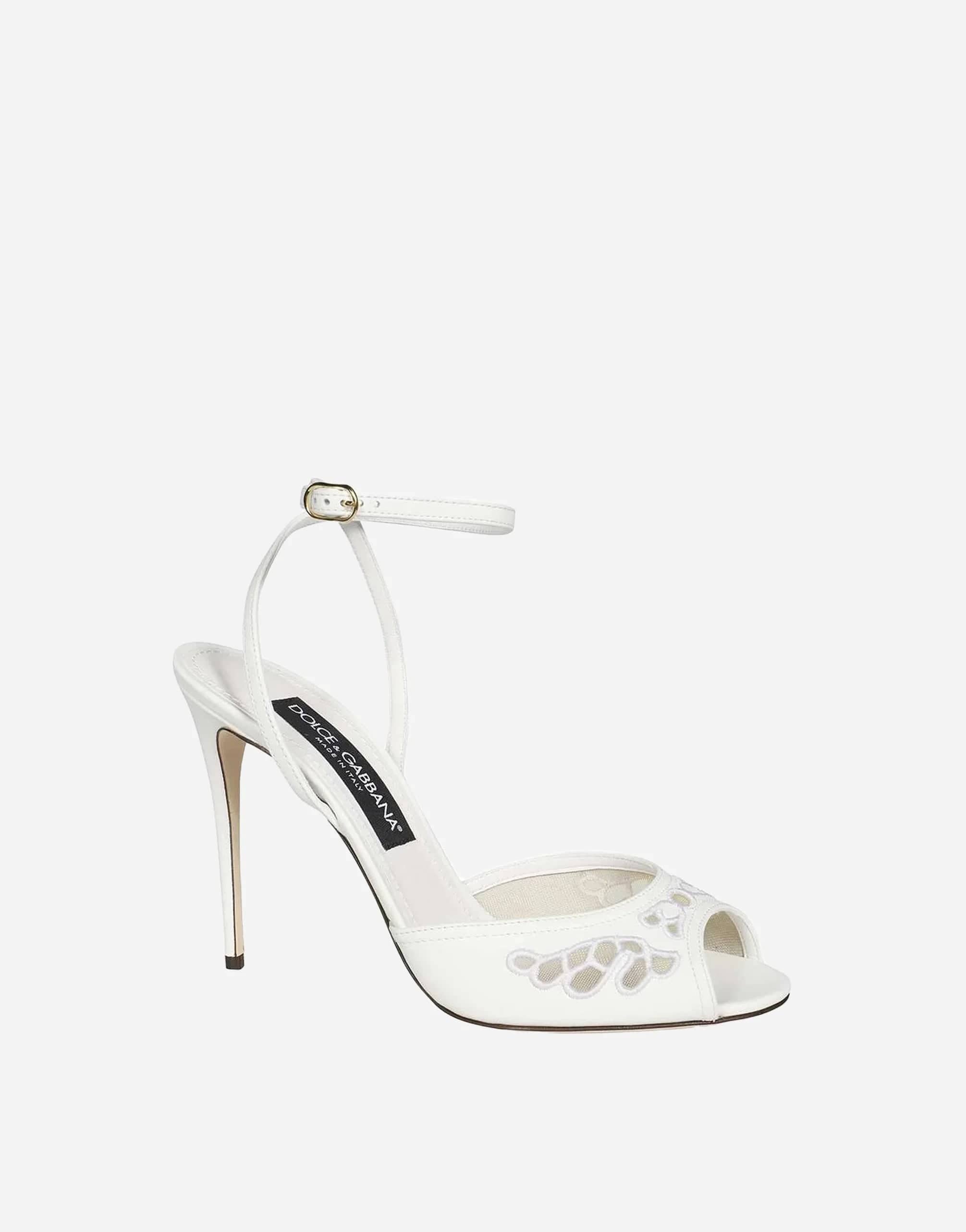 Broderie Anglaise Embroidered Sandals