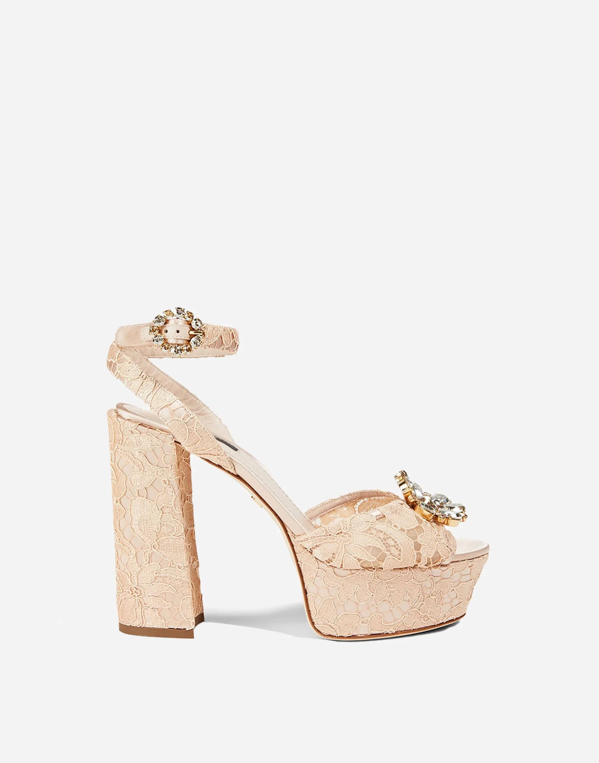 Dolce & Gabbana Corded Lace Platform Sandals