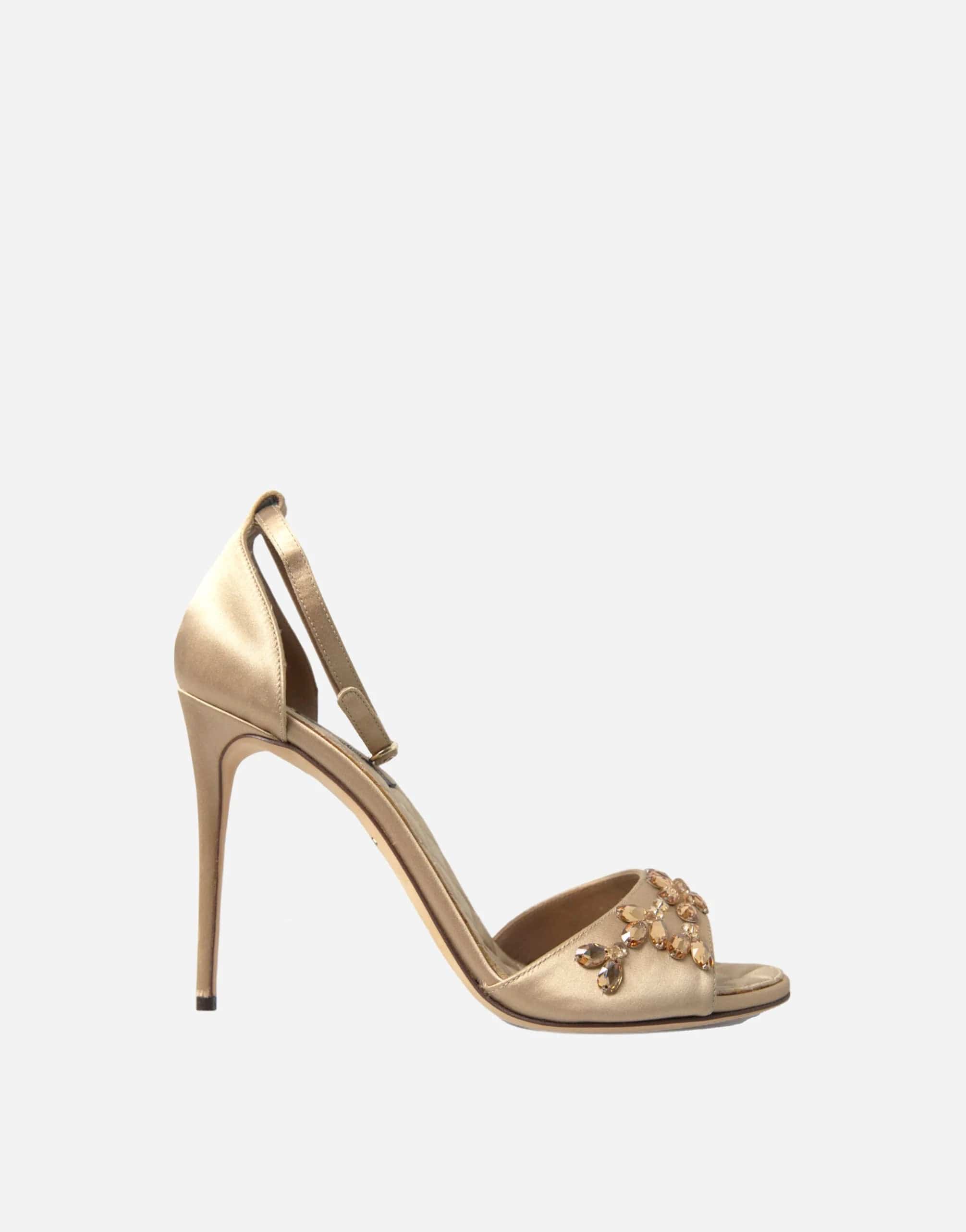 Taormina heels Dolce & Gabbana Gold size 37.5 IT in Polyester - 39932309