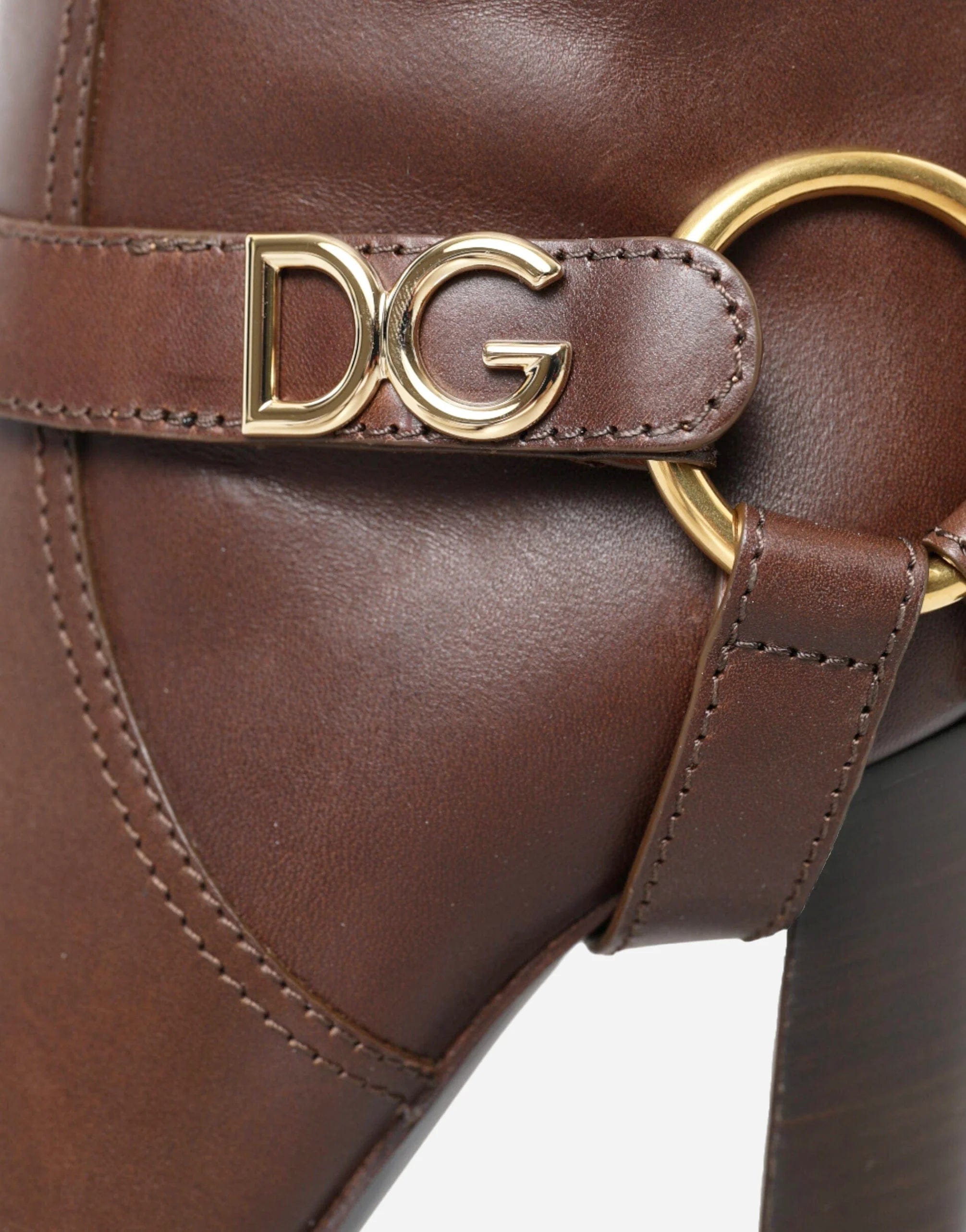 Dolce & Gabbana DG Logo Zip Up Rider Boots