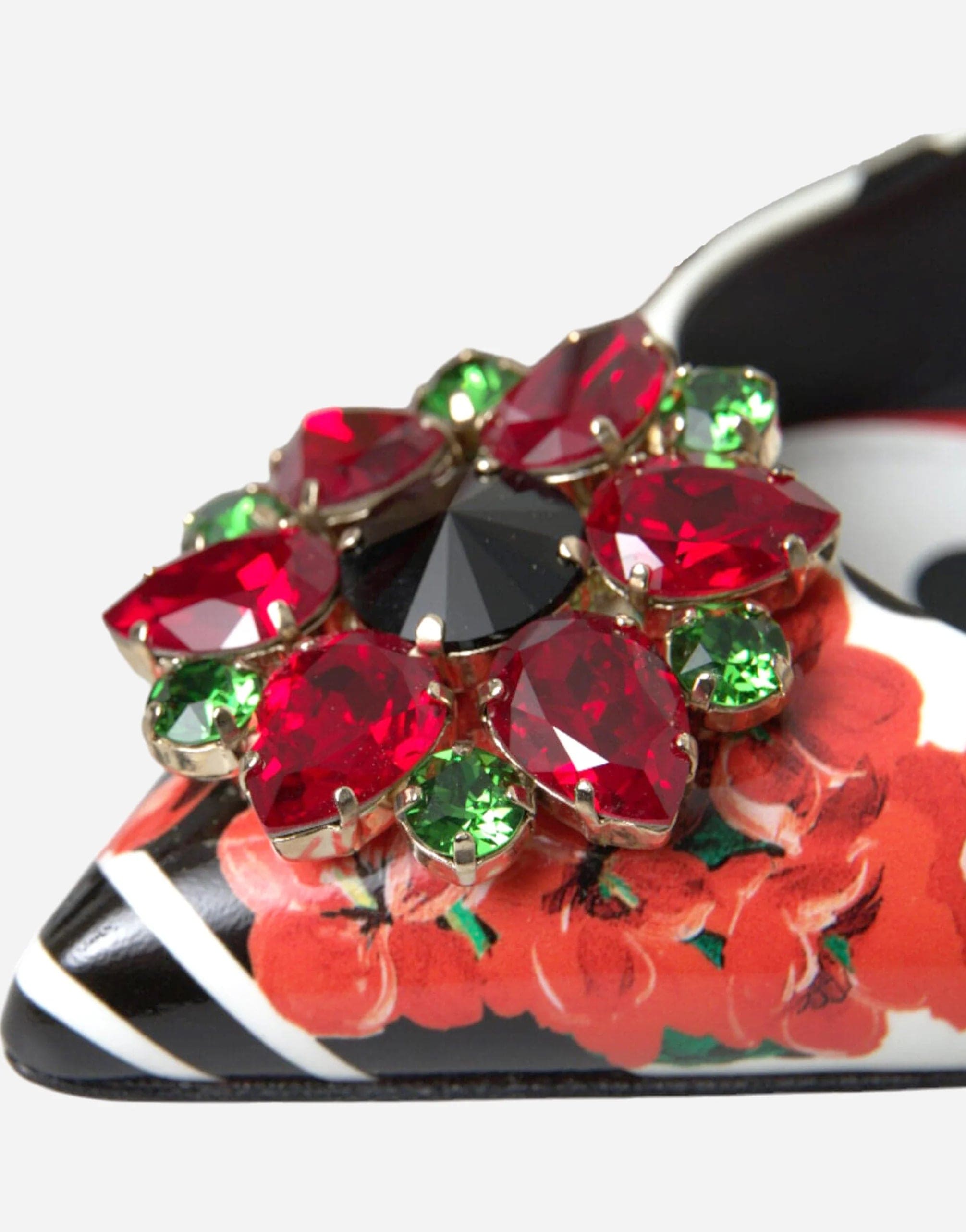 Dolce & Gabbana Crystal Embellished Polka-Dot Slingback Pumps