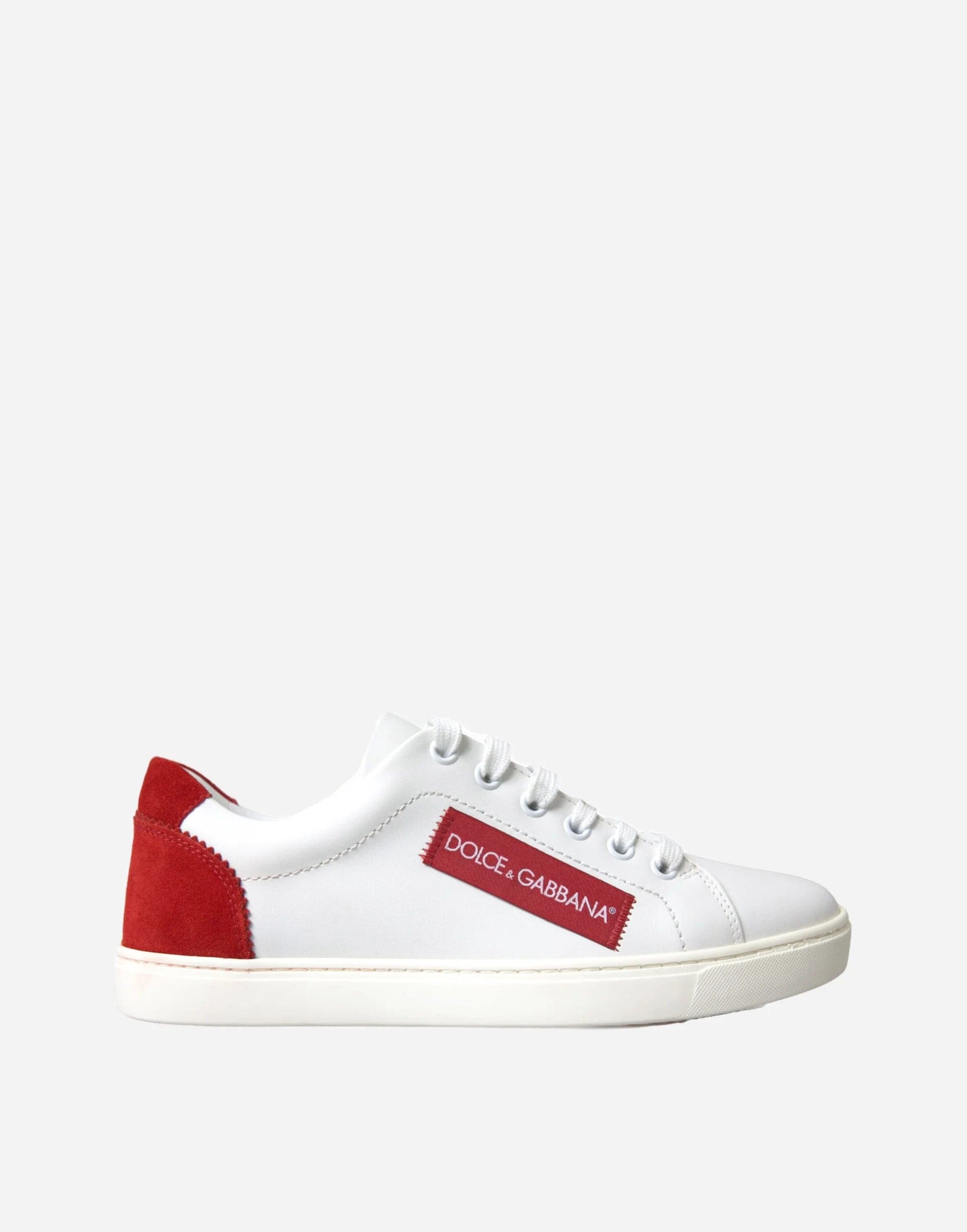 Dolce & Gabbana Patch-Logo Leather Low Top Sneakers