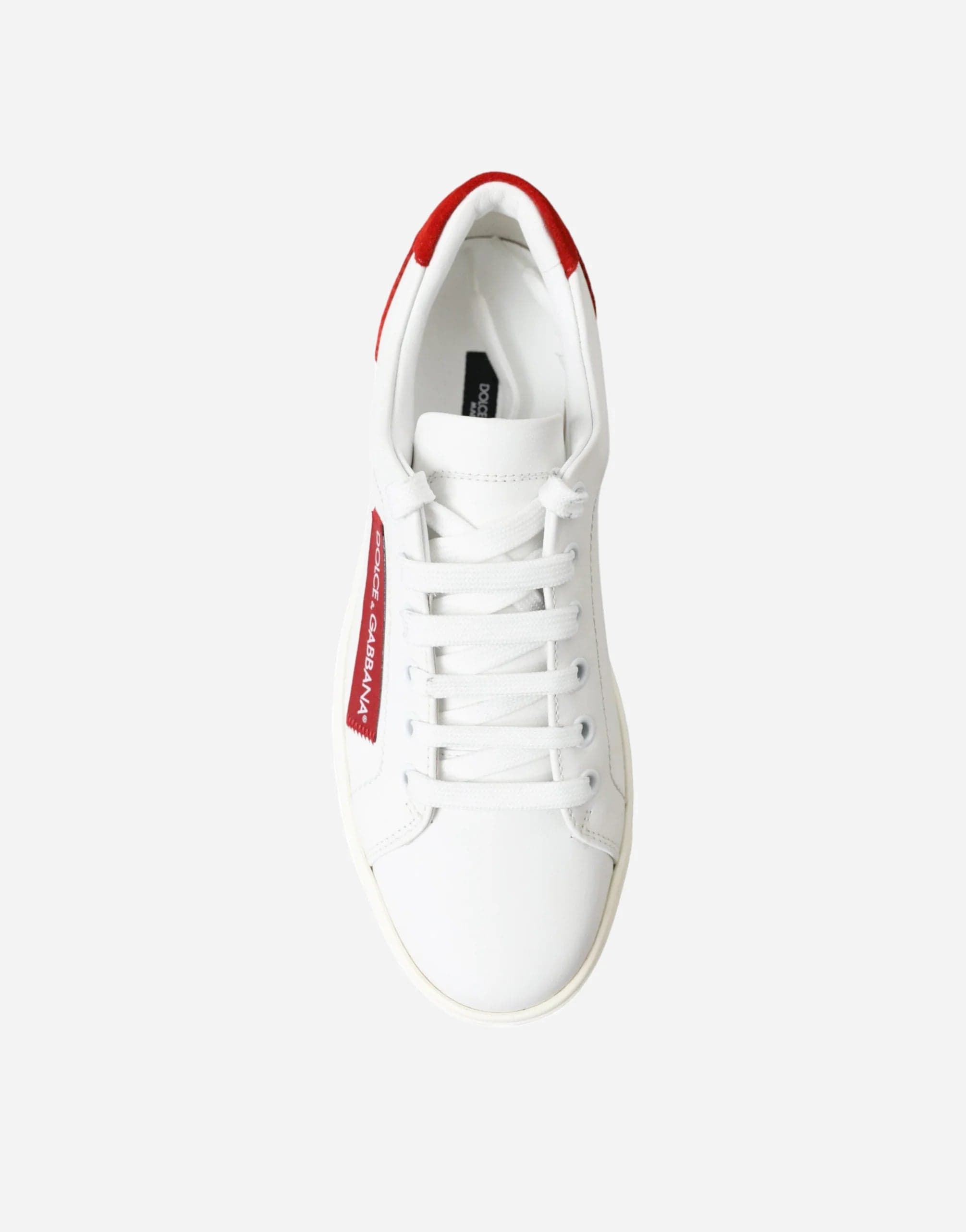 Dolce & Gabbana Patch-Logo Leather Low Top Sneakers