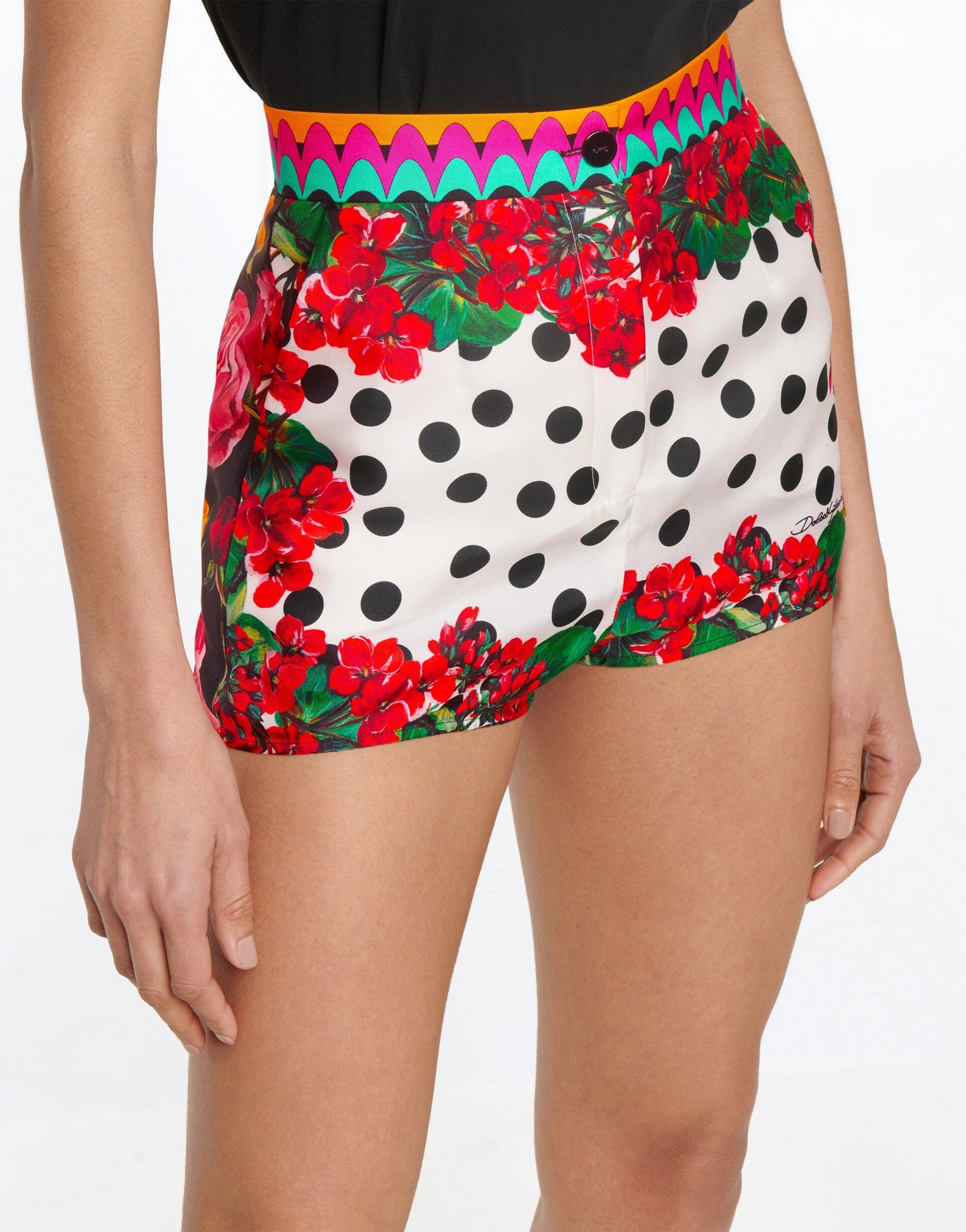 Dolce & Gabbana Polka-Dot Silk Twill Shorts