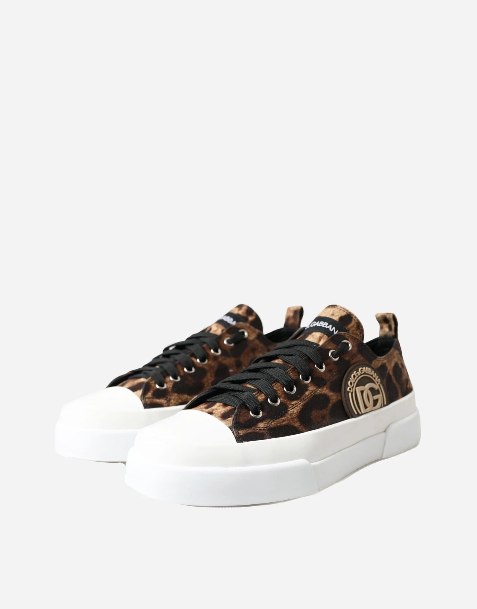 Leopard-Print Low Top Sneakers