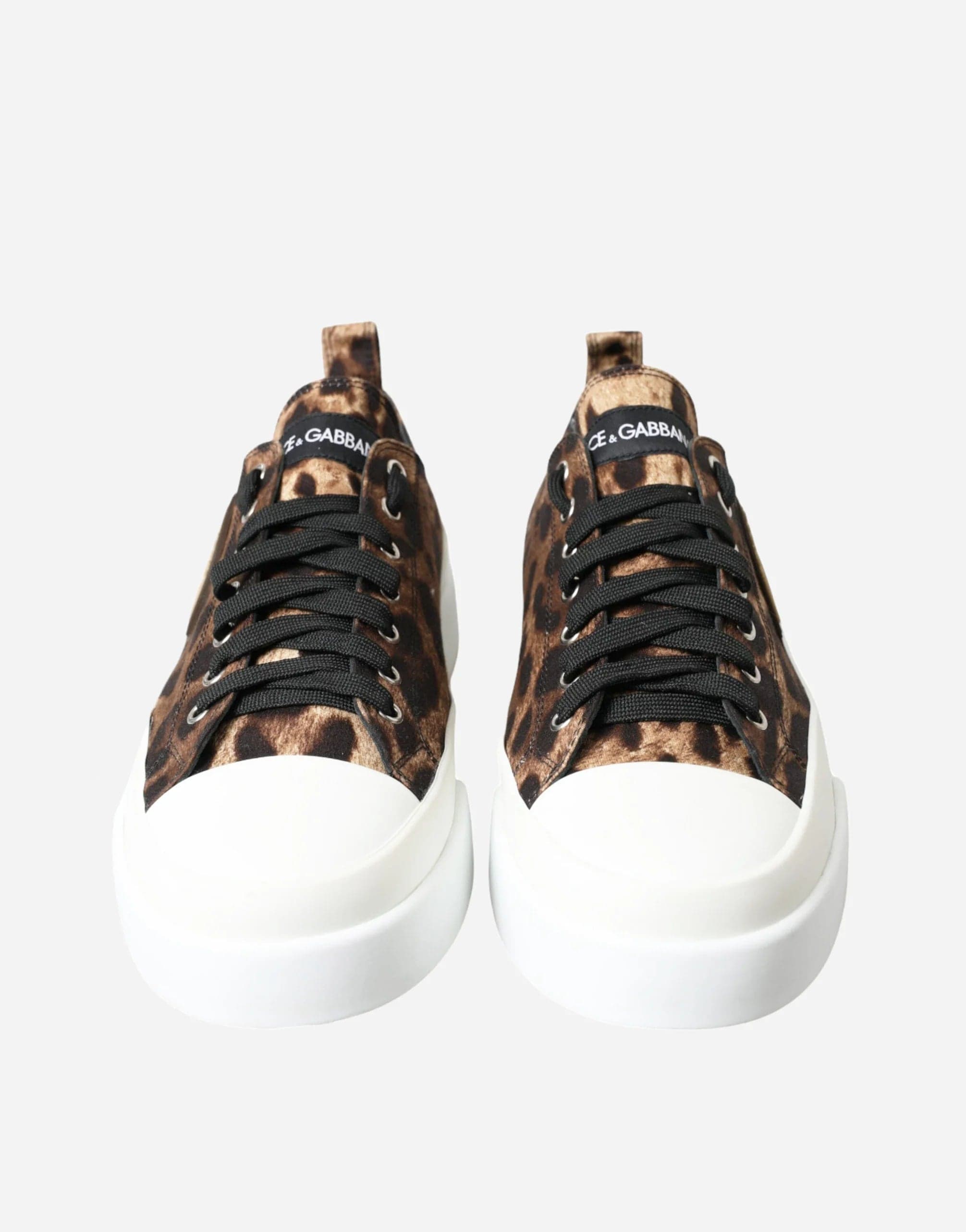 Sneakers basse con stampa leopardata