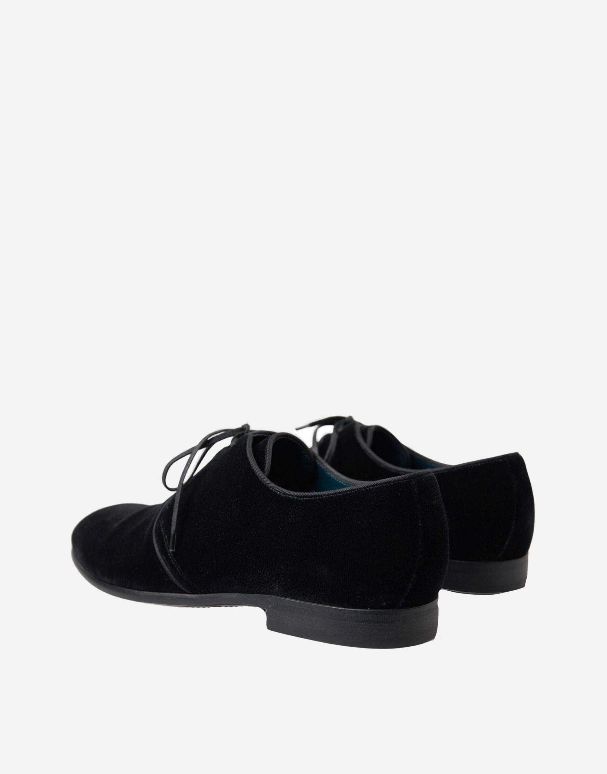 Lace Up Derby Shoes In Velvet
