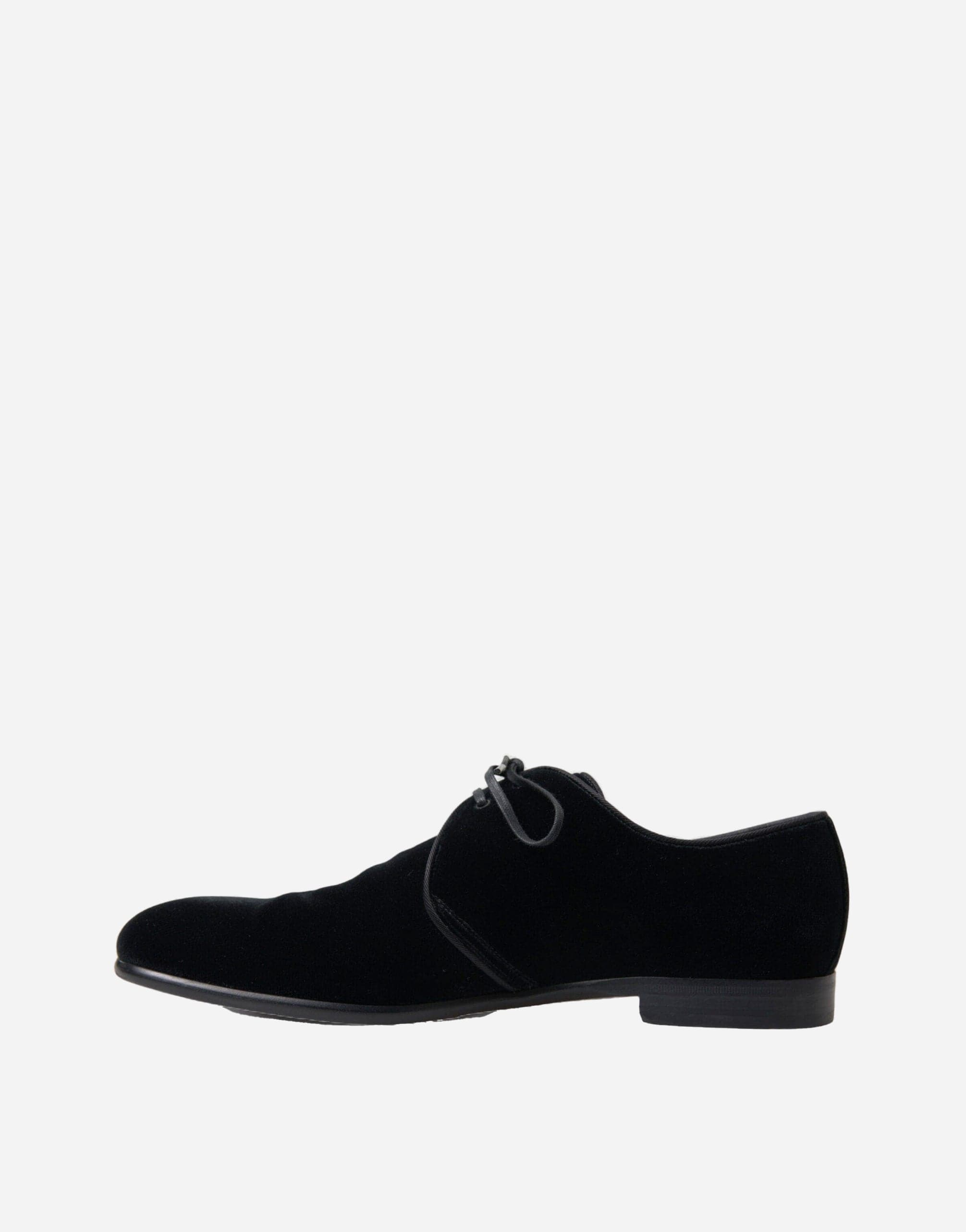 Dolce & Gabbana Lace Up Derby Shoes In Velvet