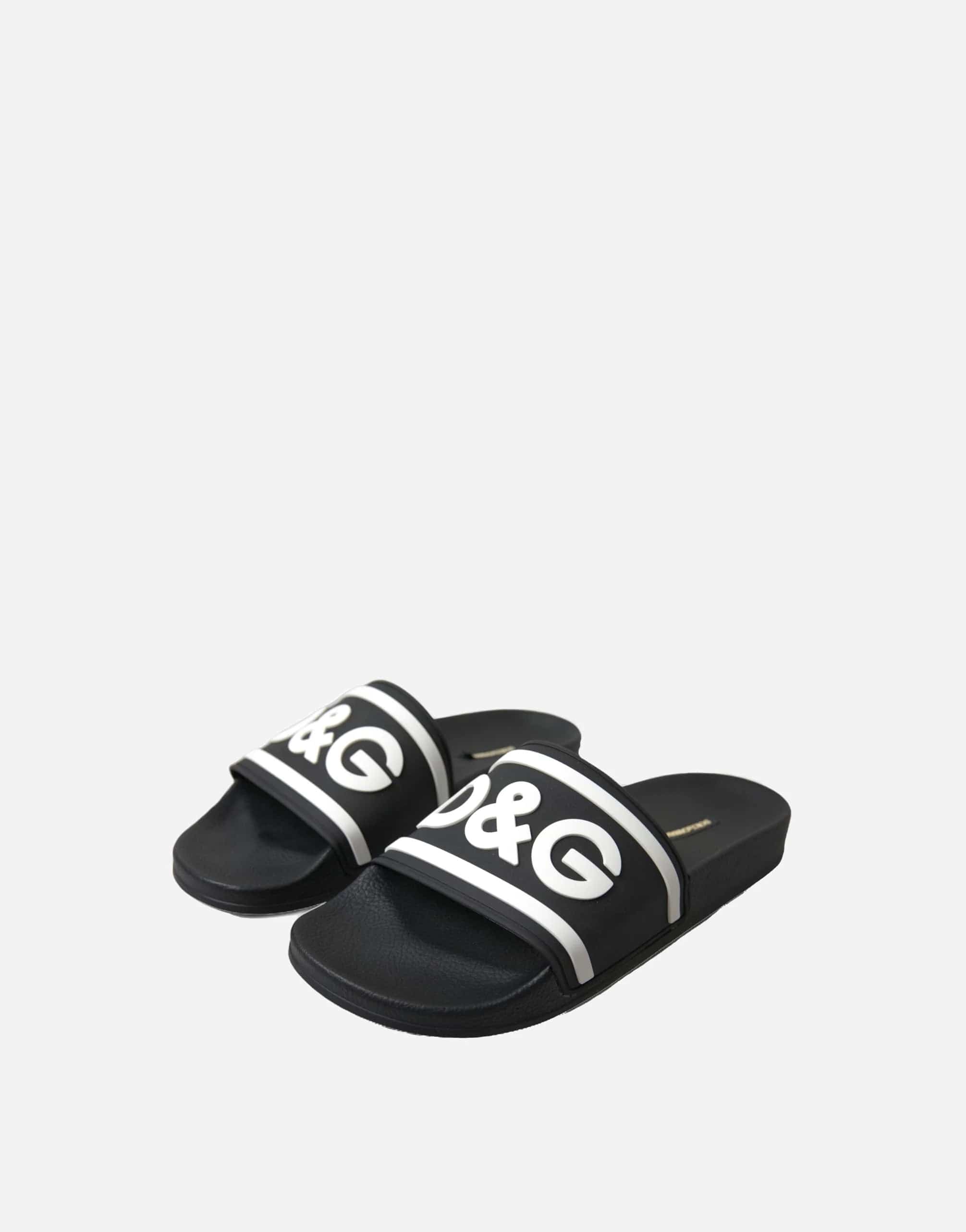 Dolce & Gabbana Beach Sliders With Logo-Print