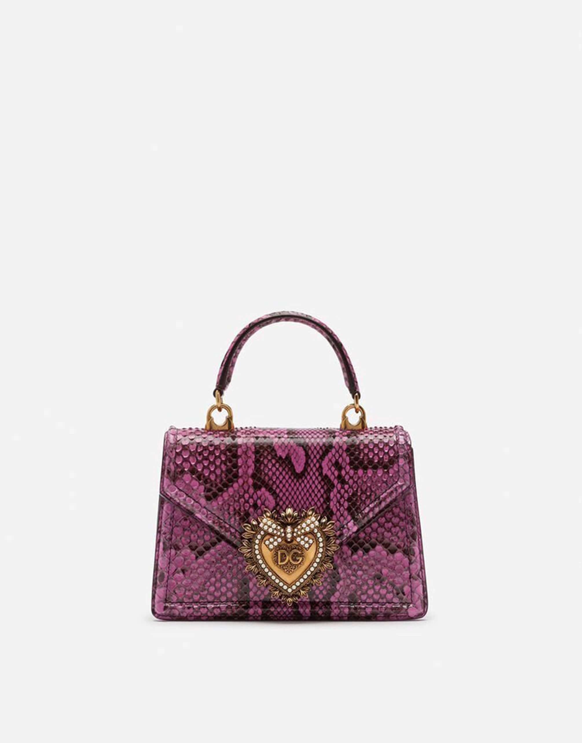 Dolce & Gabbana Small Devotion Handbag In Python