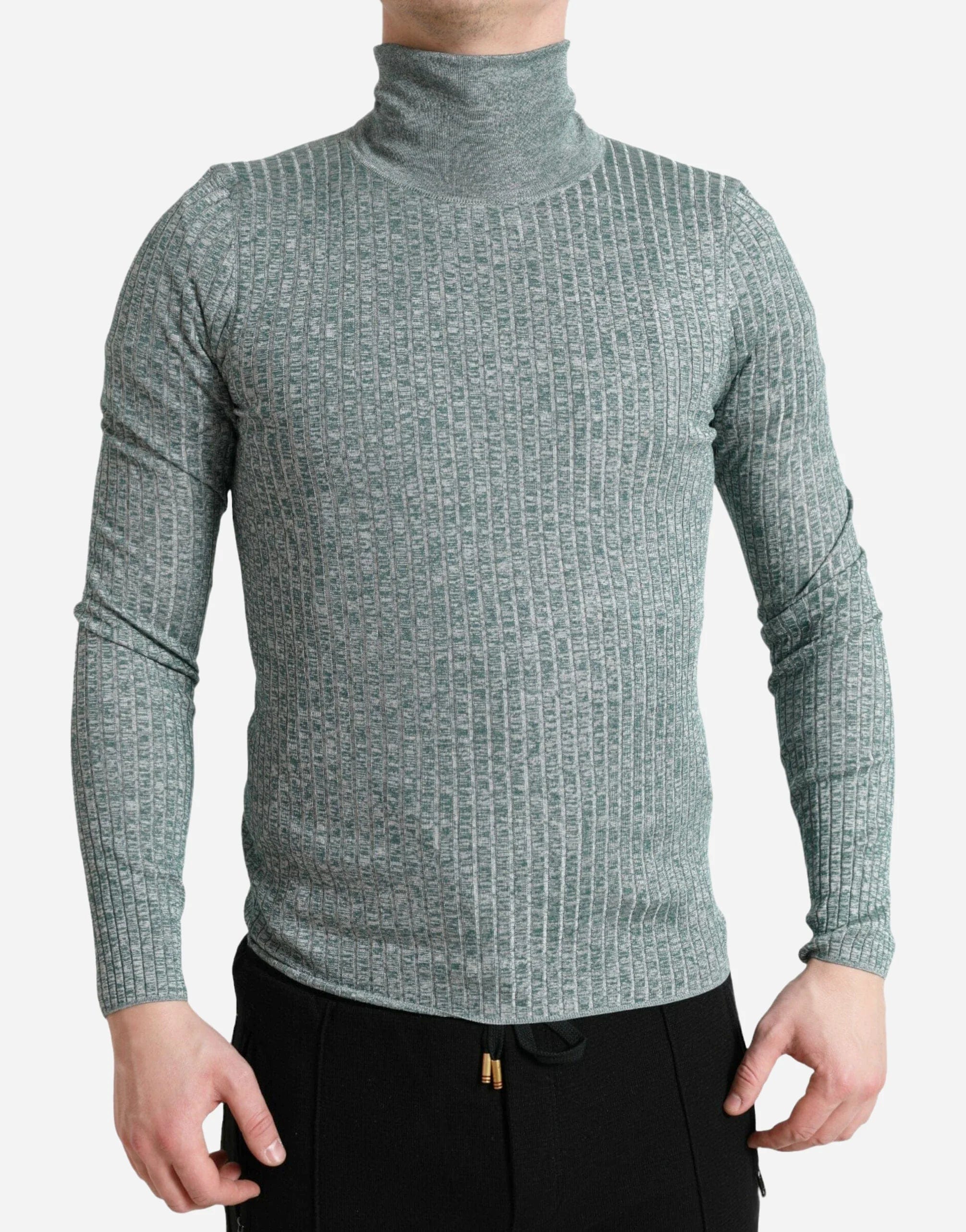 Dolce Gabbana Ribbed Turtleneck Pullover Sweater Sendegaro MC
