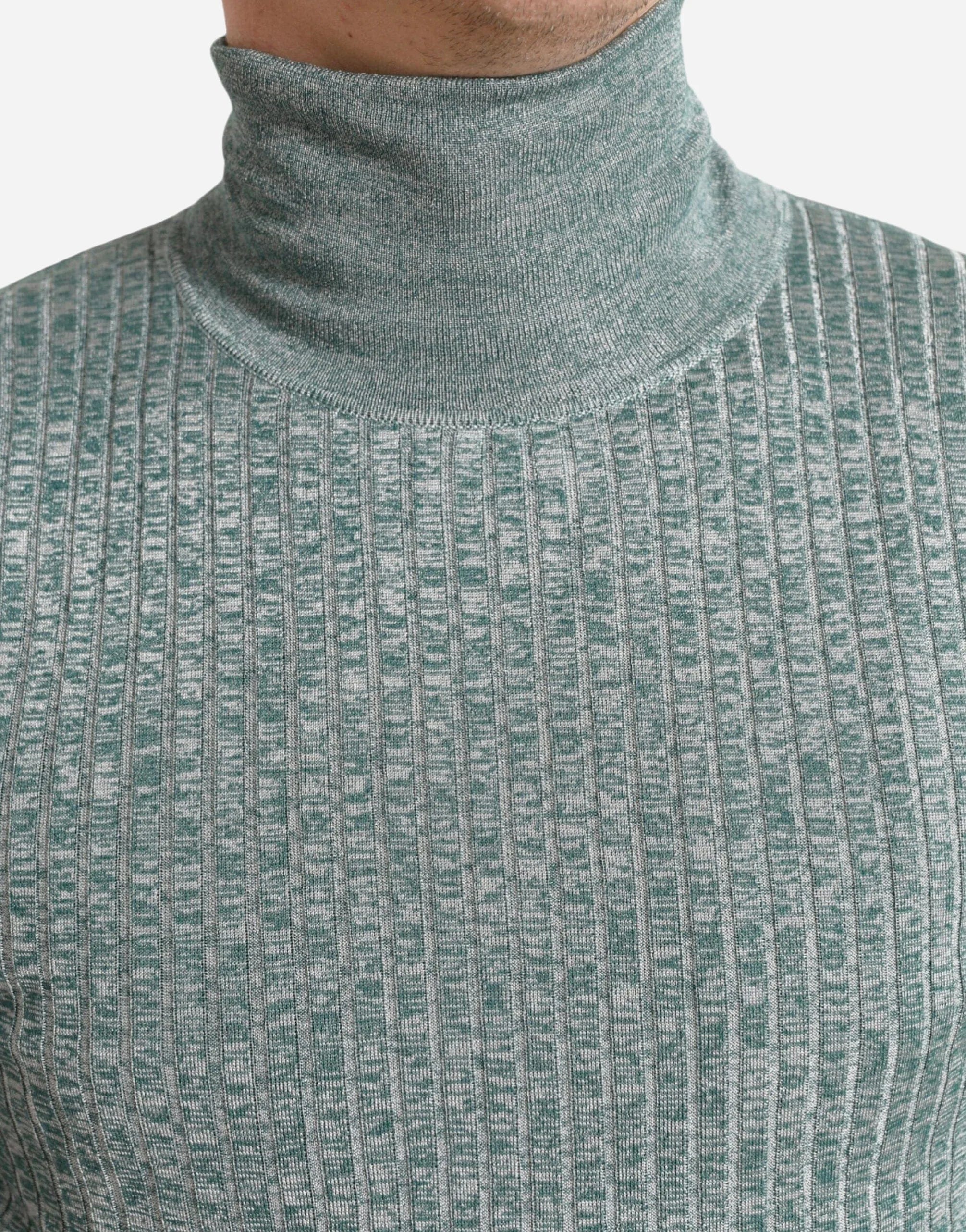 Ribbed Turtleneck Pullover Sweater