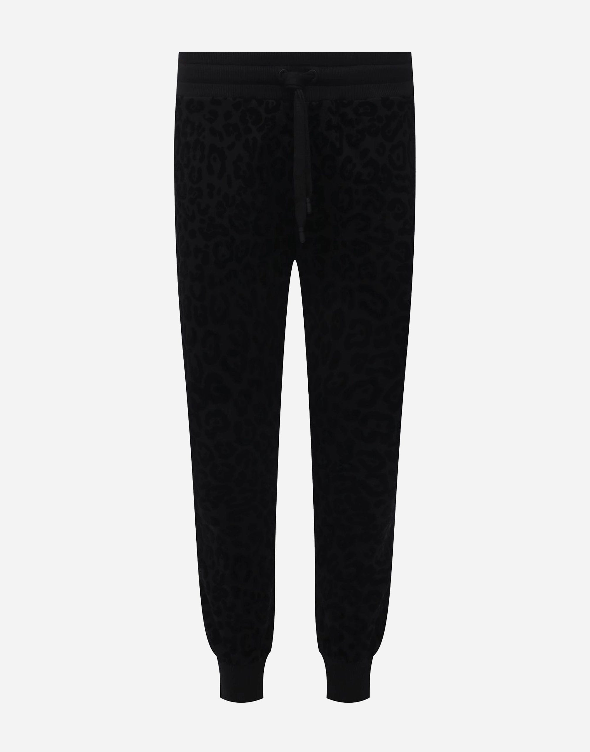 Dolce & Gabbana Leopard-Flock Cotton Jogging Pants