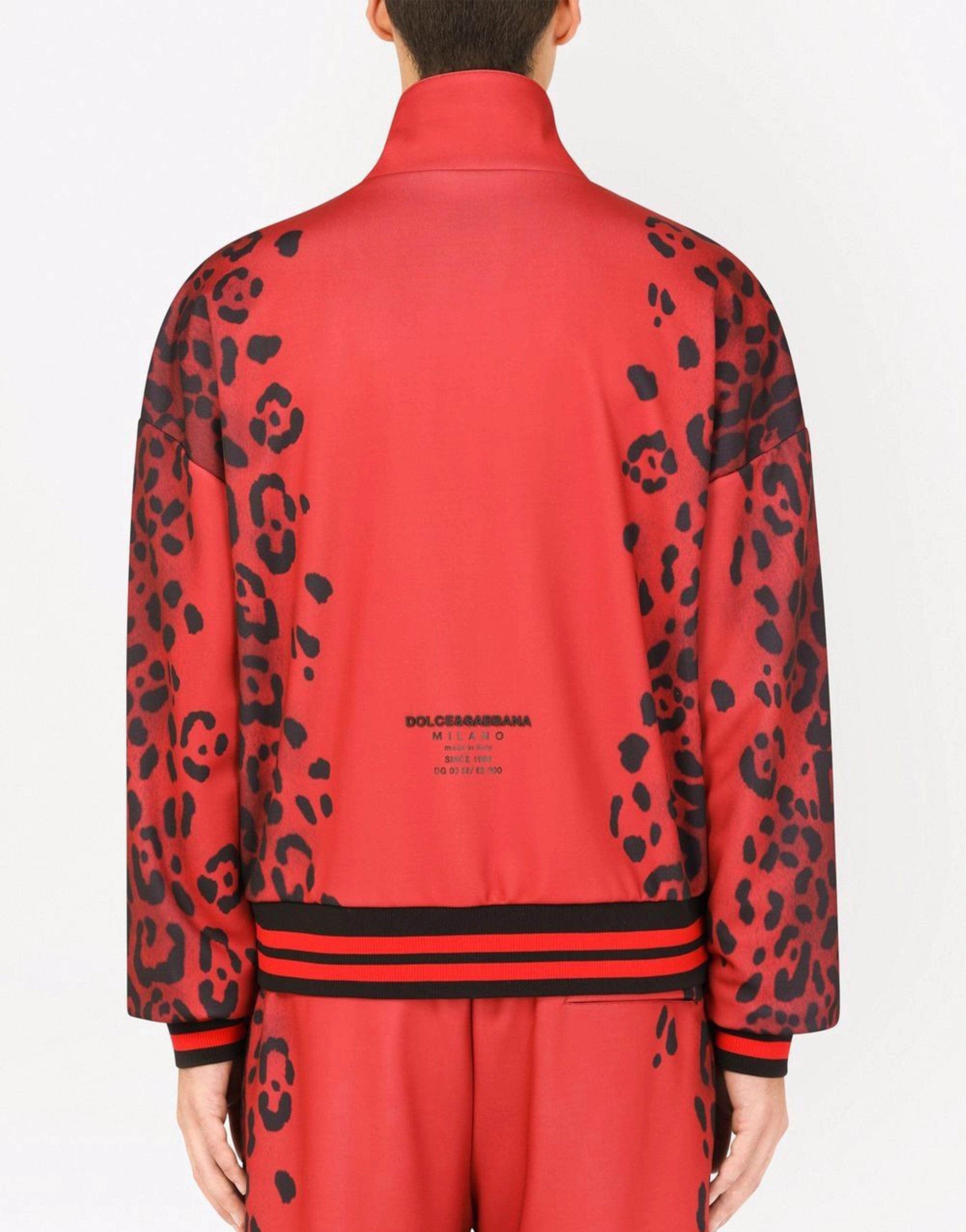 Dolce & Gabbana Leopard-Print Nylon Bomber Jacket