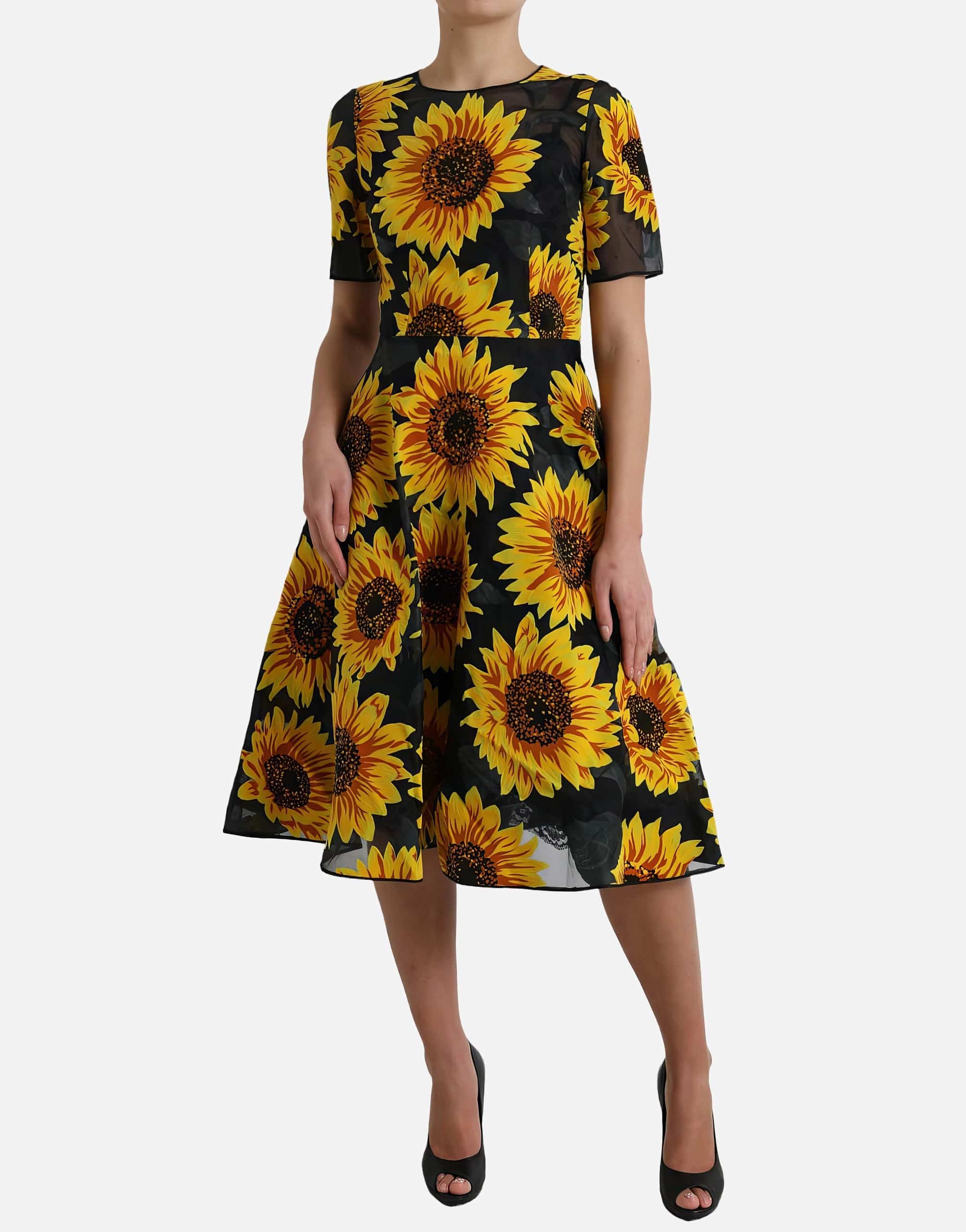 Dolce & Gabbana Sunflower Print Midi Dress