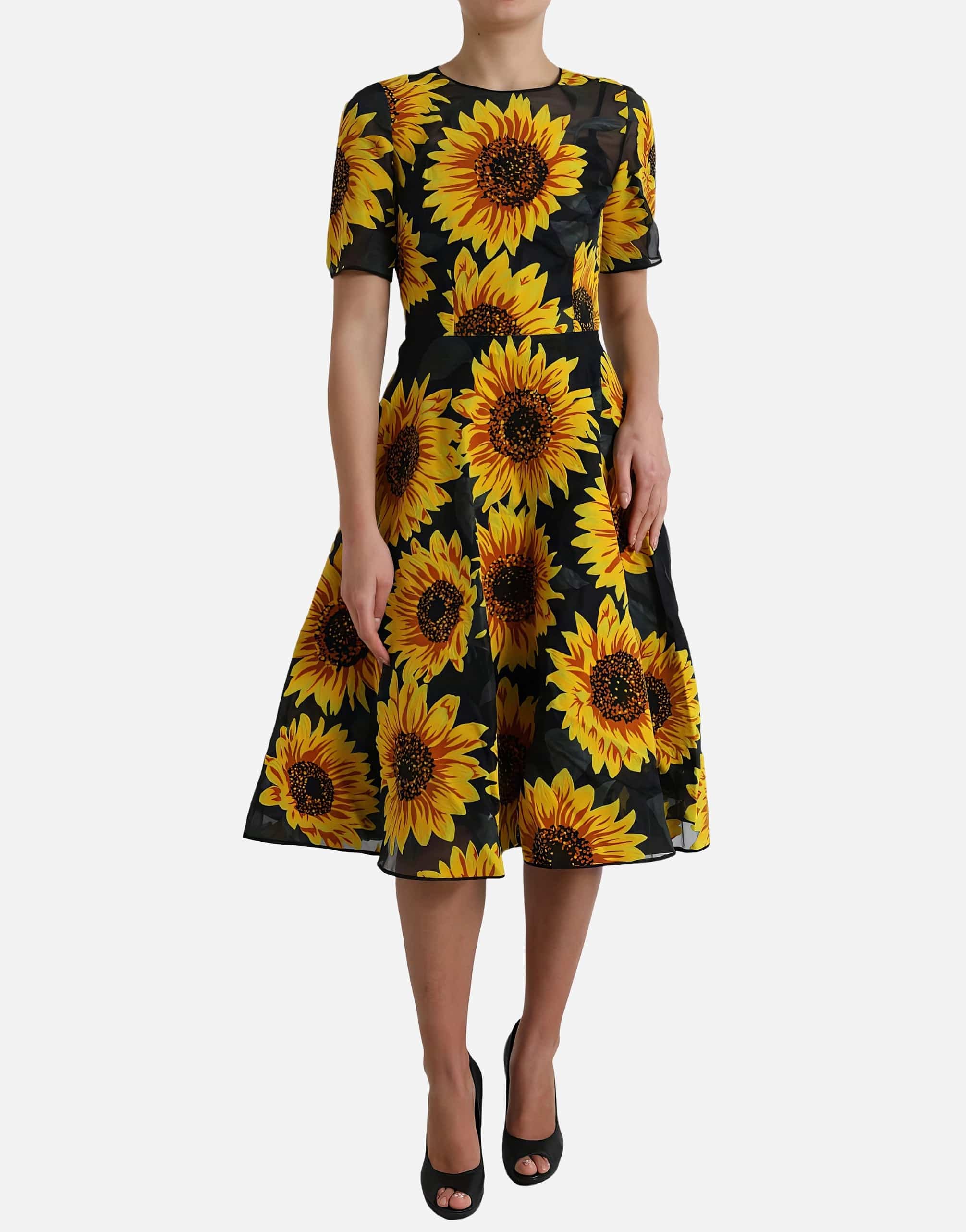 Dolce & Gabbana Sunflower Print Midi Dress