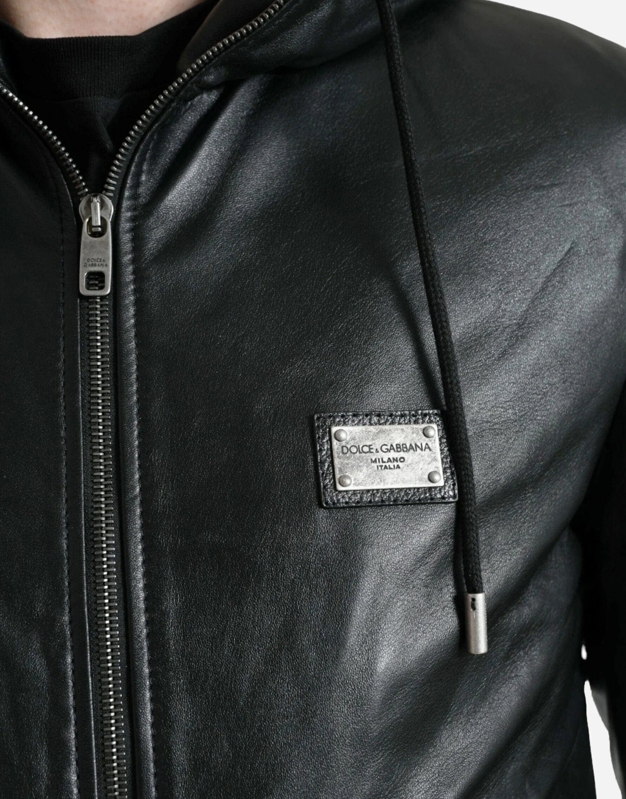 Dolce & Gabbana Plaque Logo Hooded Jacket