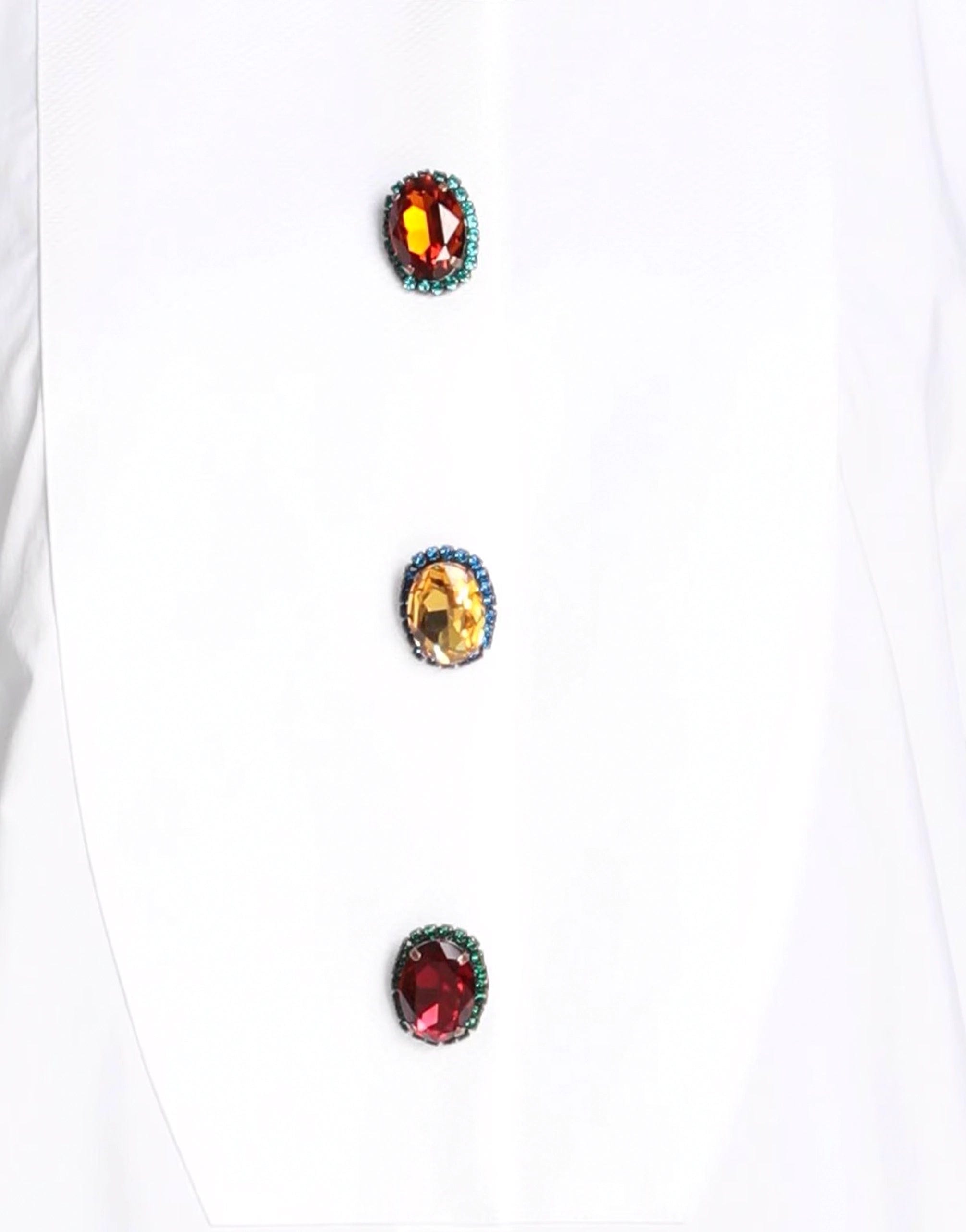 Camicia in cotone decorata con cristalli