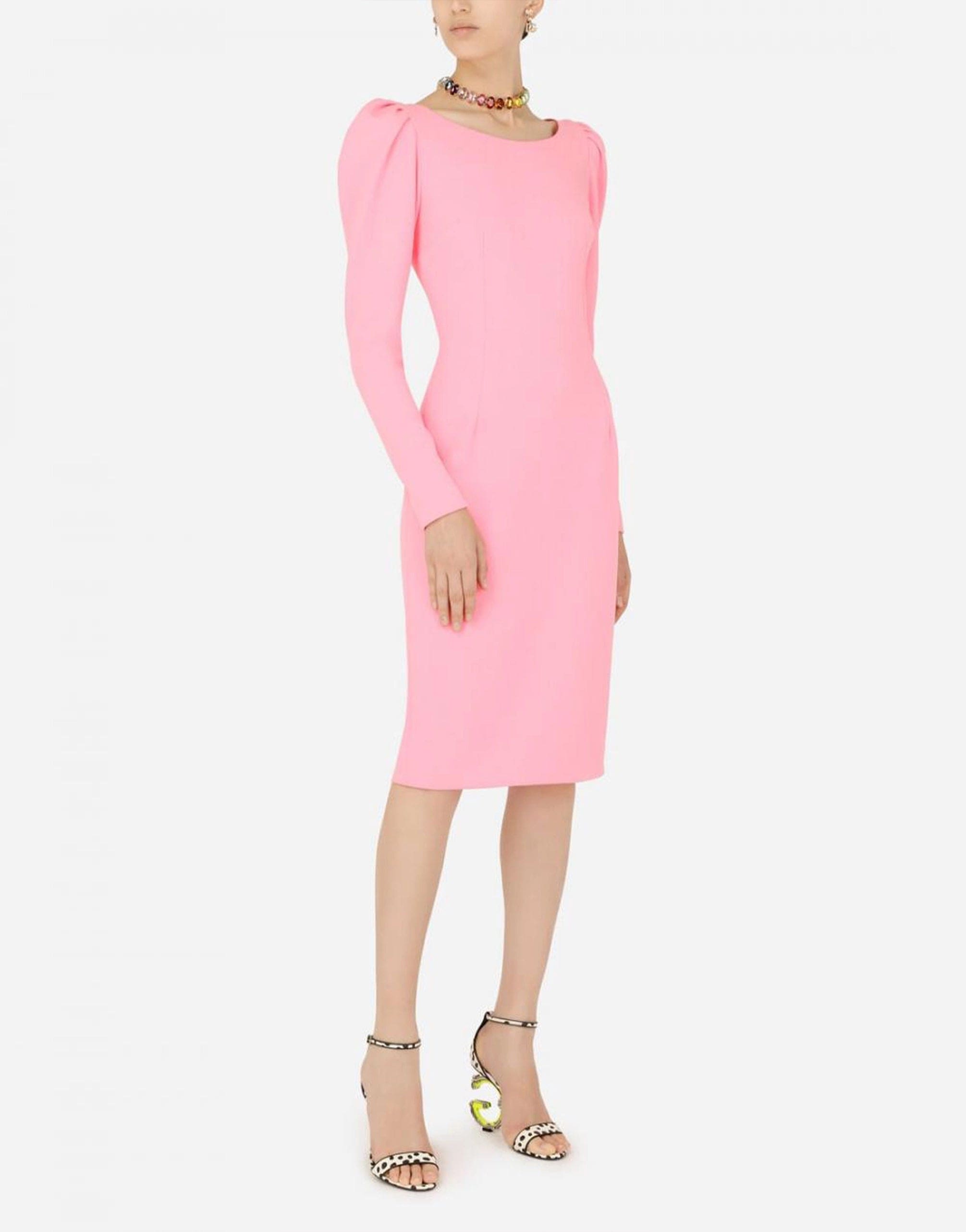 Sable Midi Dress With Puff Sleeves
