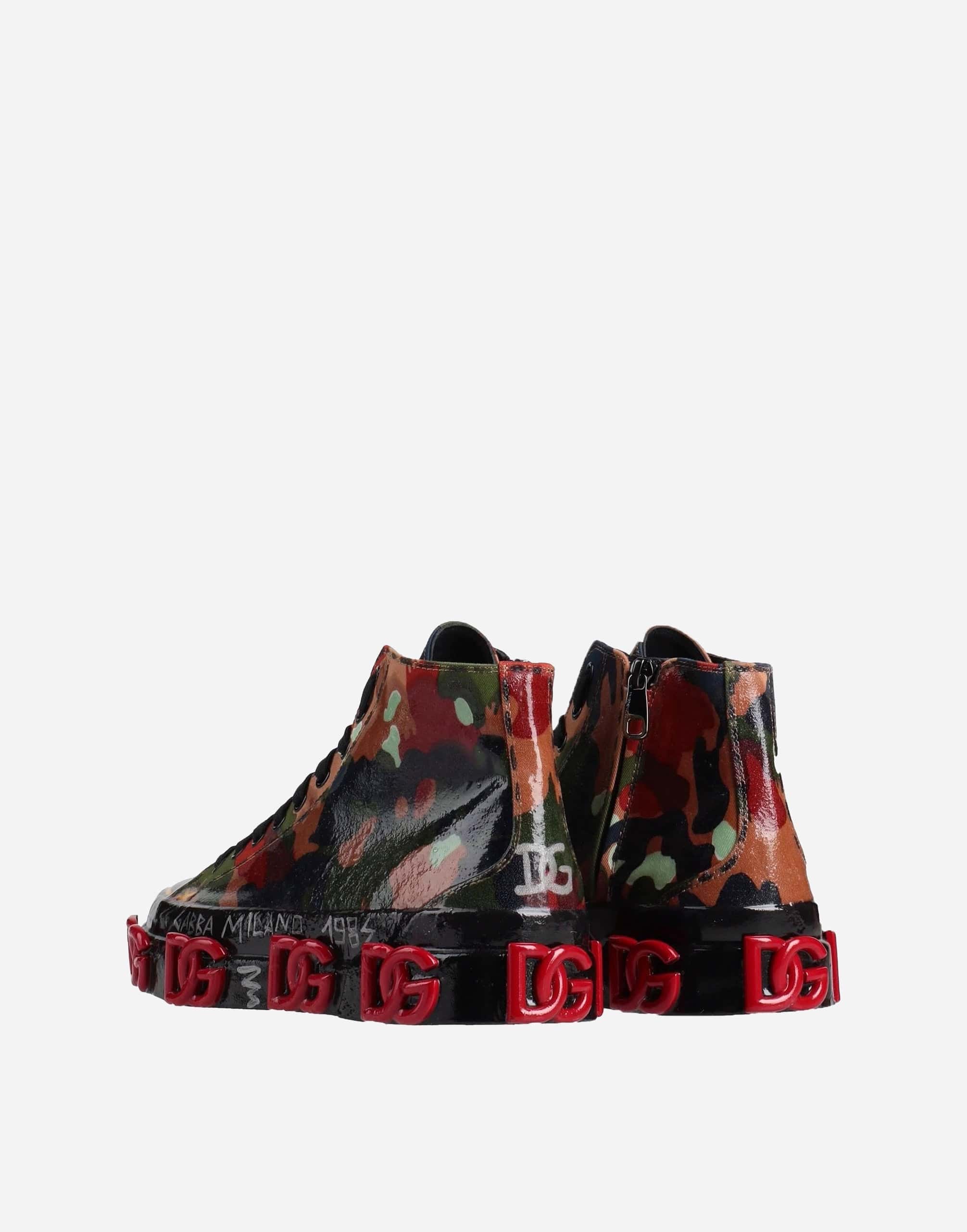 Dolce & Gabbana High-Top Camouflage Sneakers