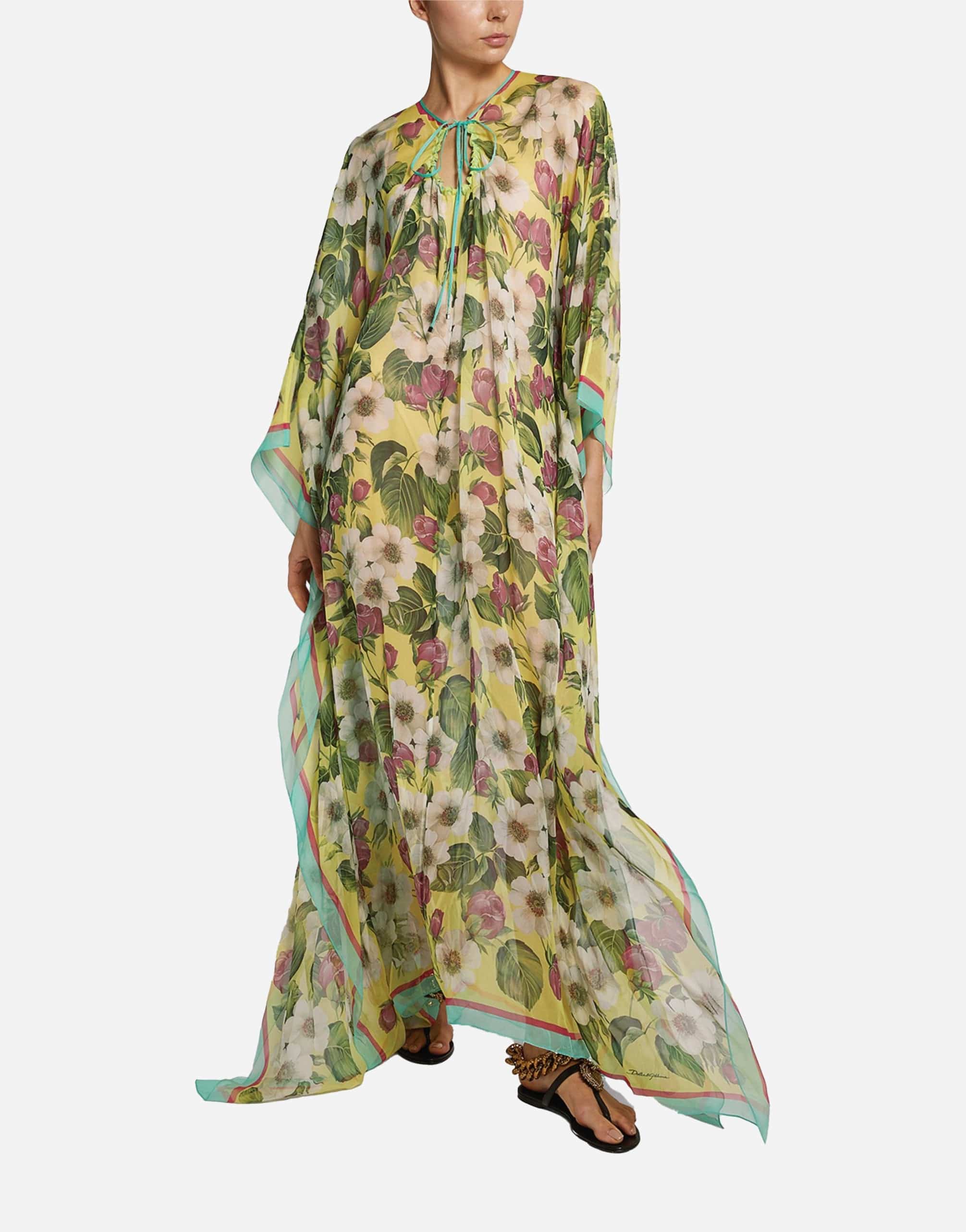 Silk Floral Kaftan