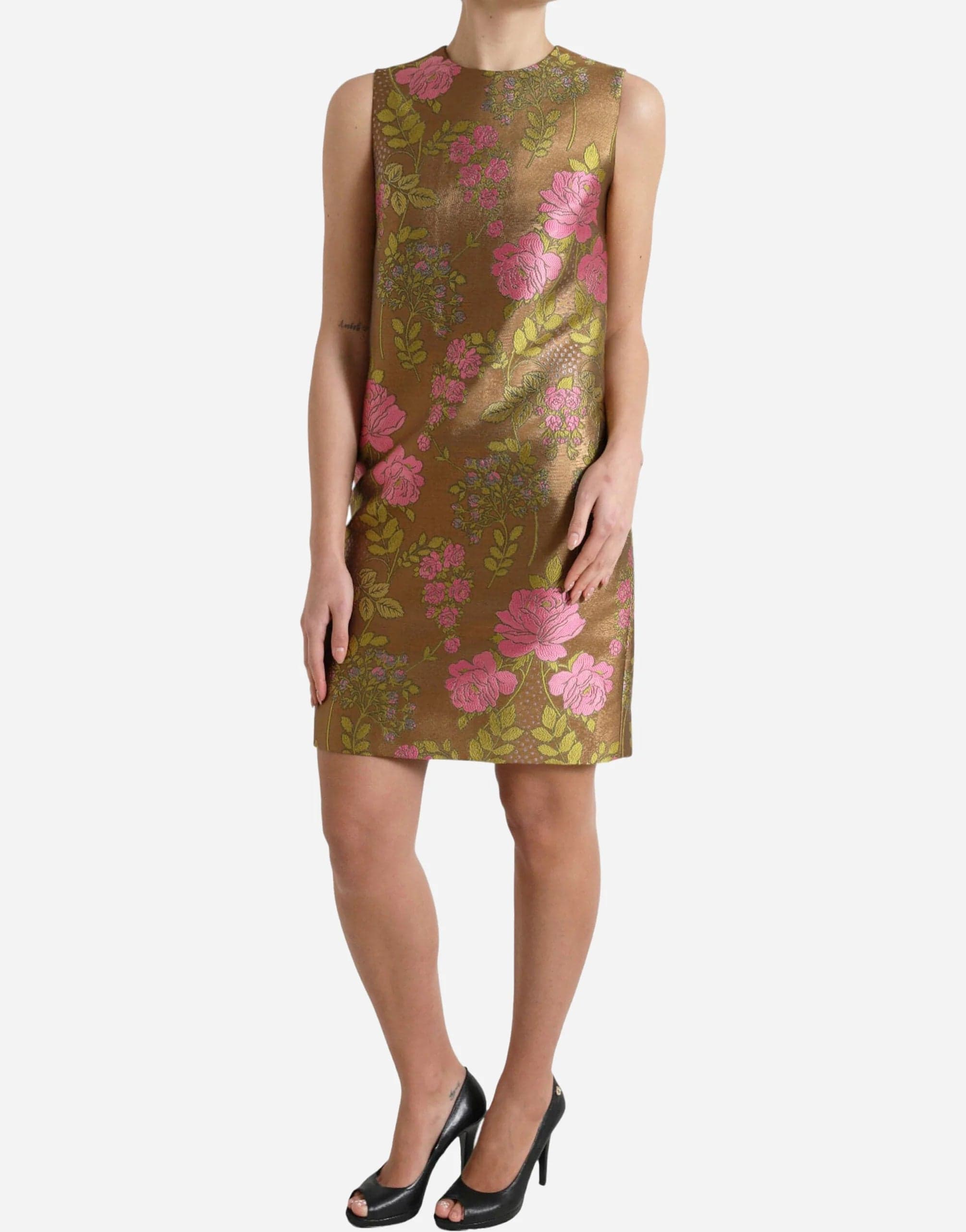 Bloemen Jacquard Mini Dress