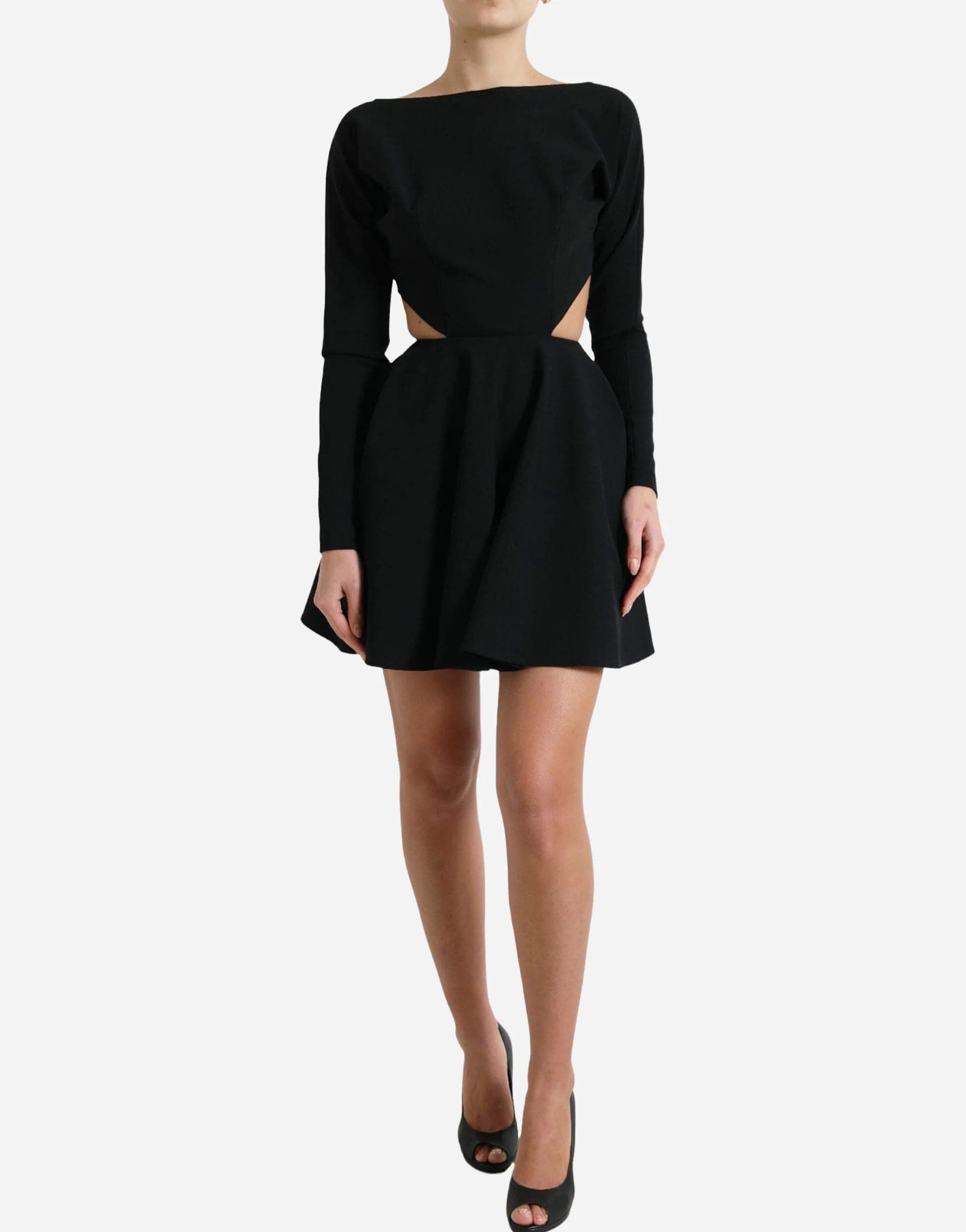 Dolce & Gabbana Cut Out Long Sleeve Mini Dress