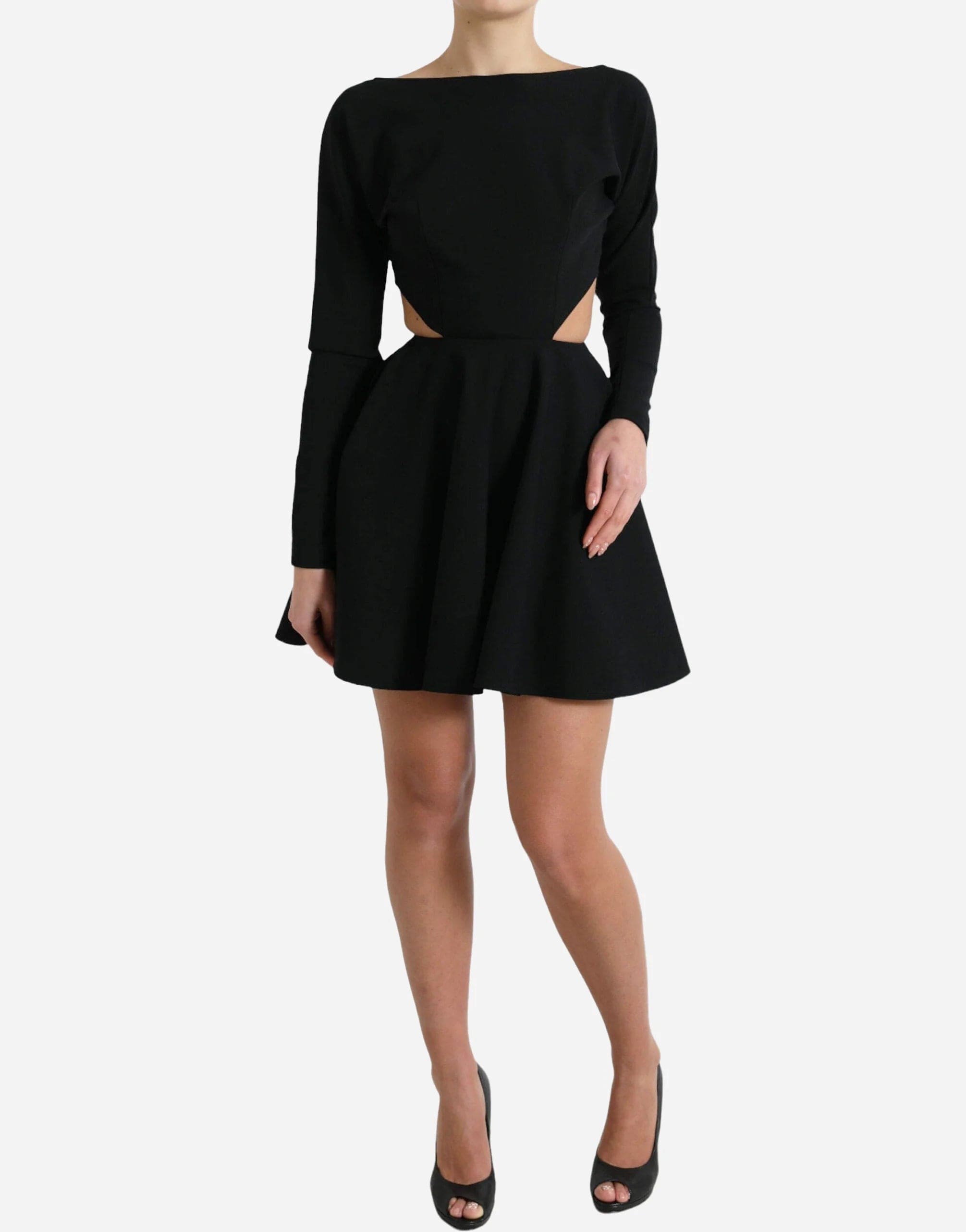 Dolce & Gabbana Cut Out Long Sleeve Mini Dress