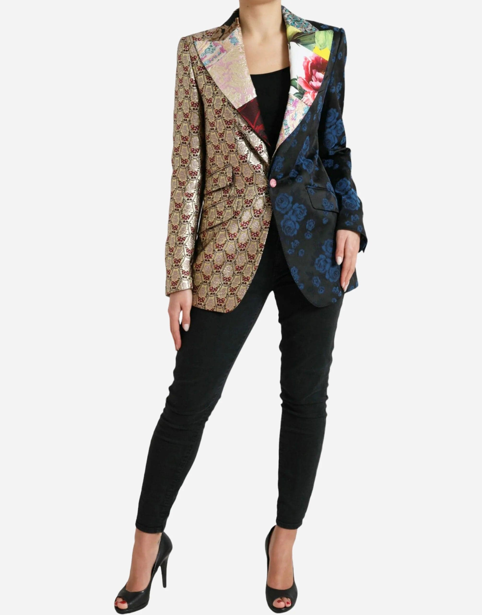 Dolce Gabbana Floral Patchwork Jacquard Blazer Sendegaro