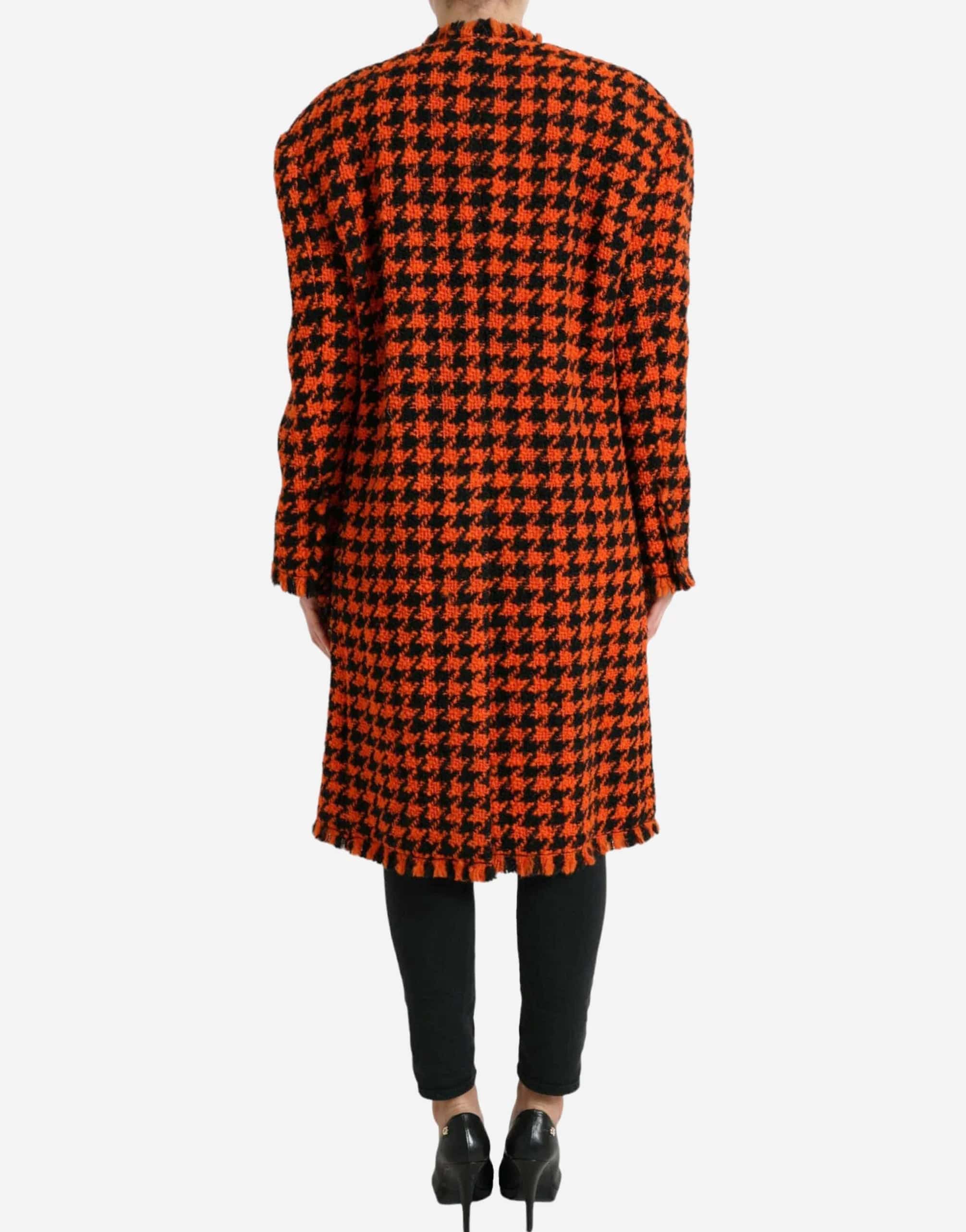 Dolce & Gabbana Houndstooth Trench Coat