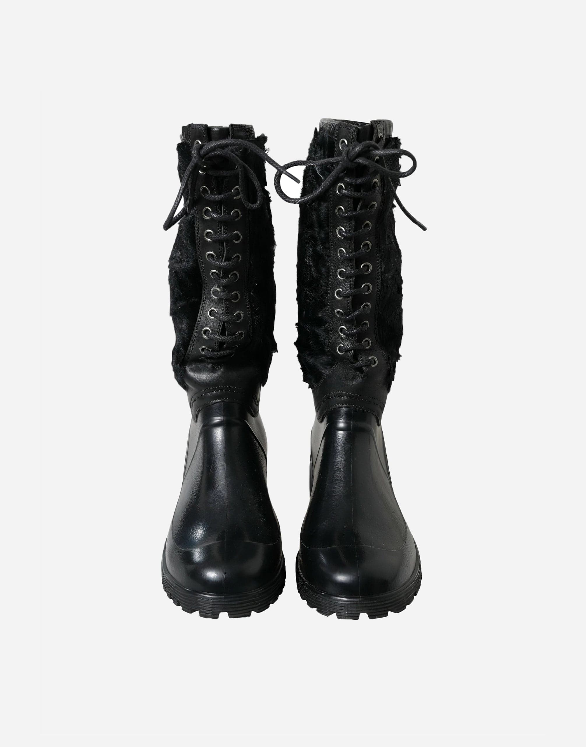 Dolce & Gabbana Shearling Rain Boots