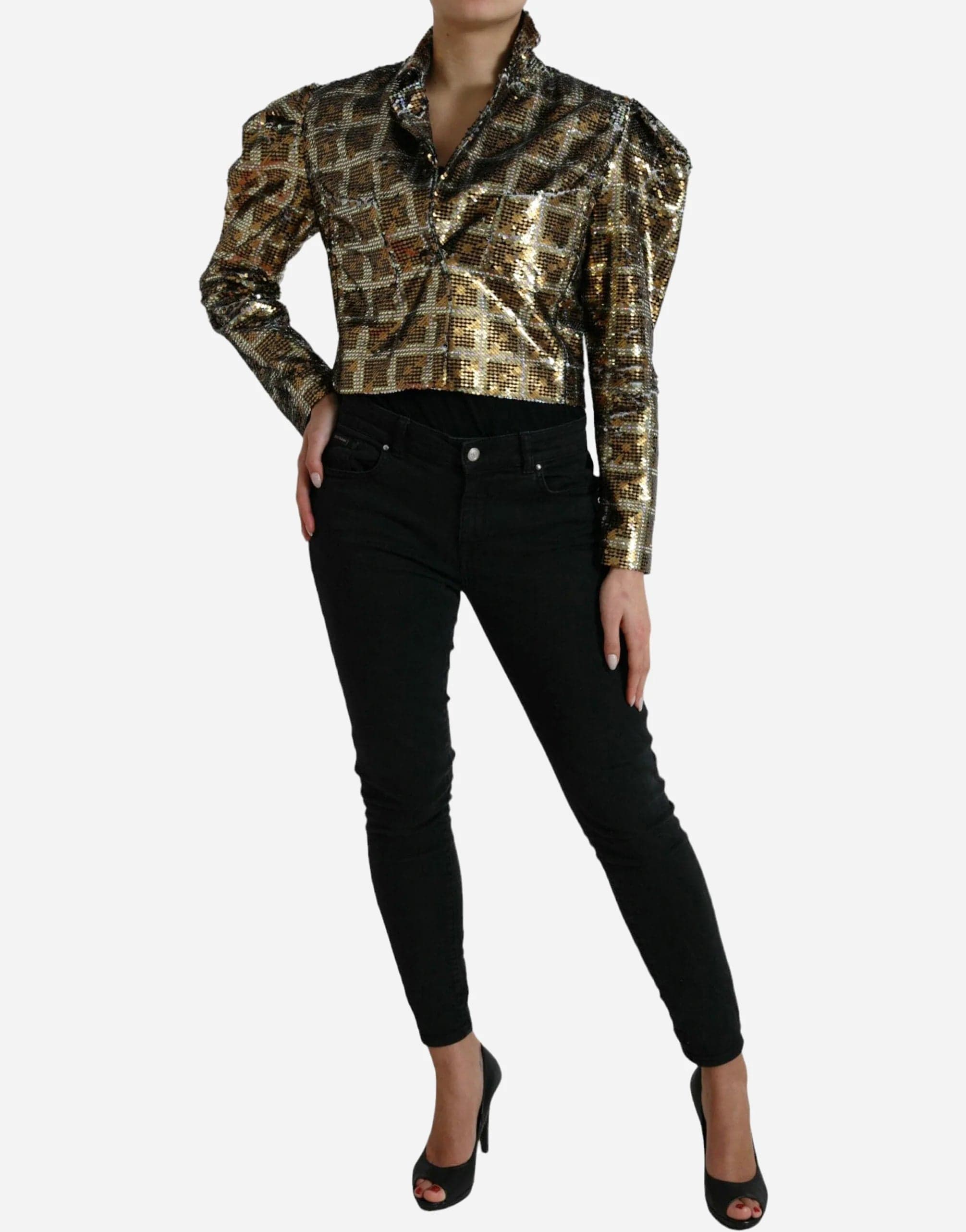 Dolce & Gabbana Sequined Cropped Jacket