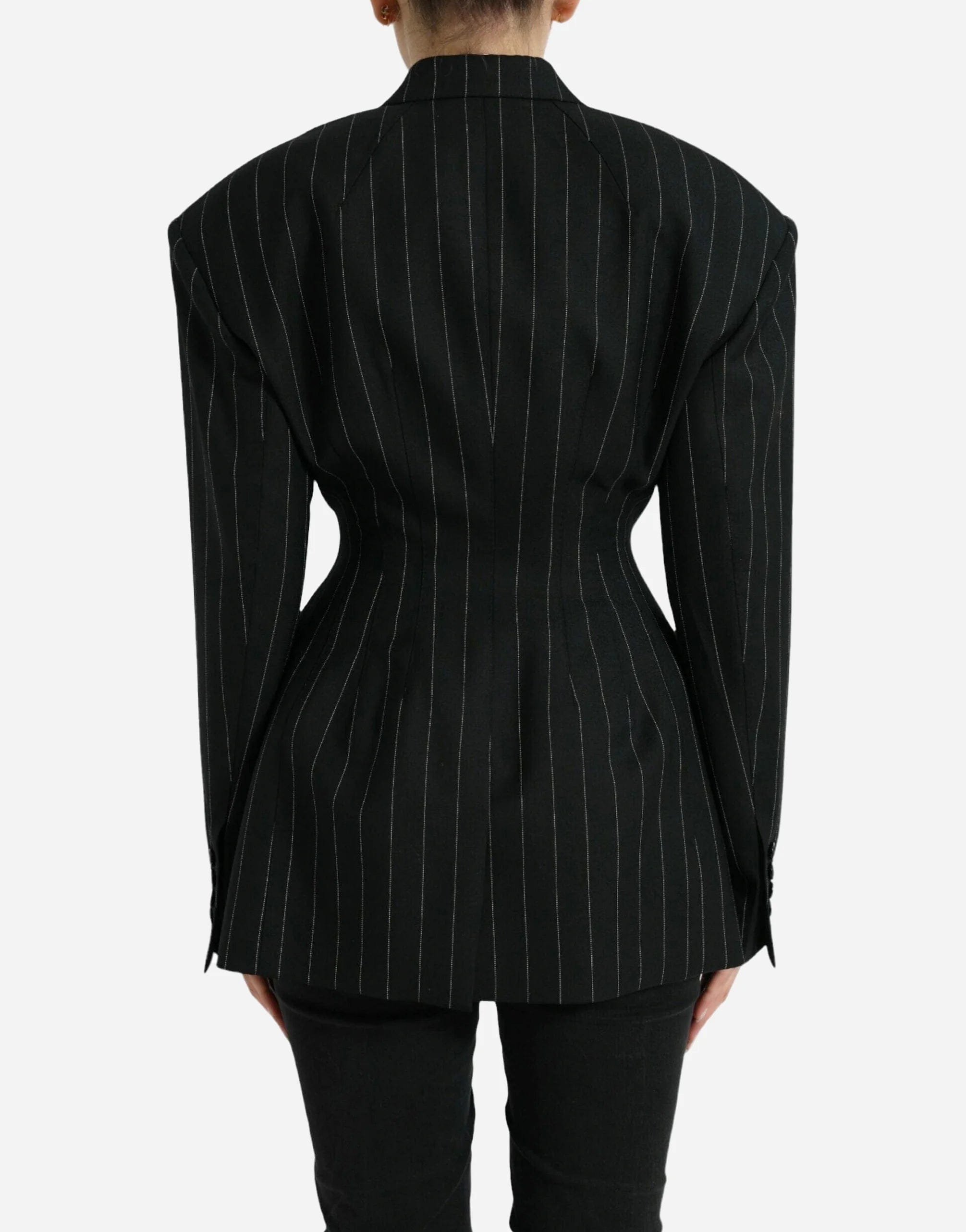 Double-Breasted Blazer With Stripes