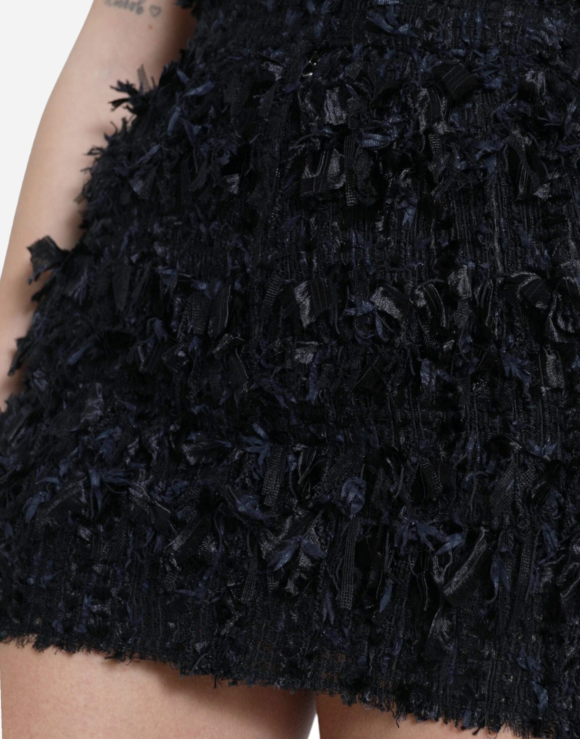 Dolce & Gabbana Textured High Waist Mini Skirt