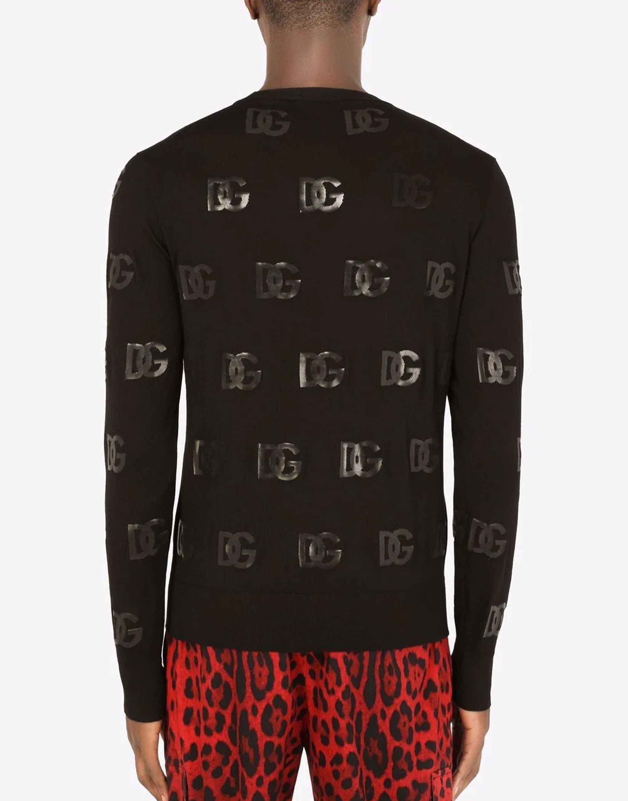 Dolce & Gabbana Sequin-Logo Sweater