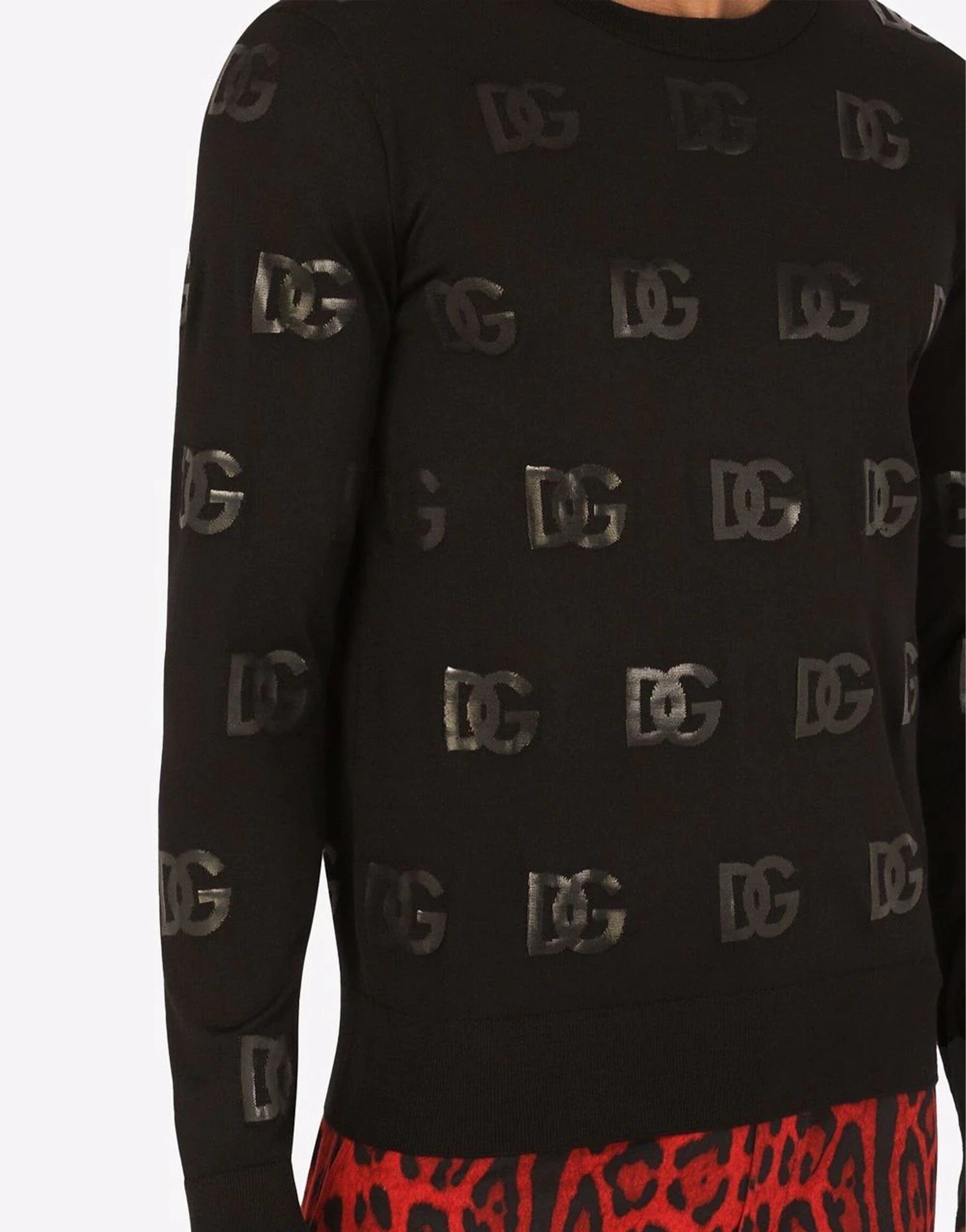 Dolce & Gabbana Sequin-Logo Sweater
