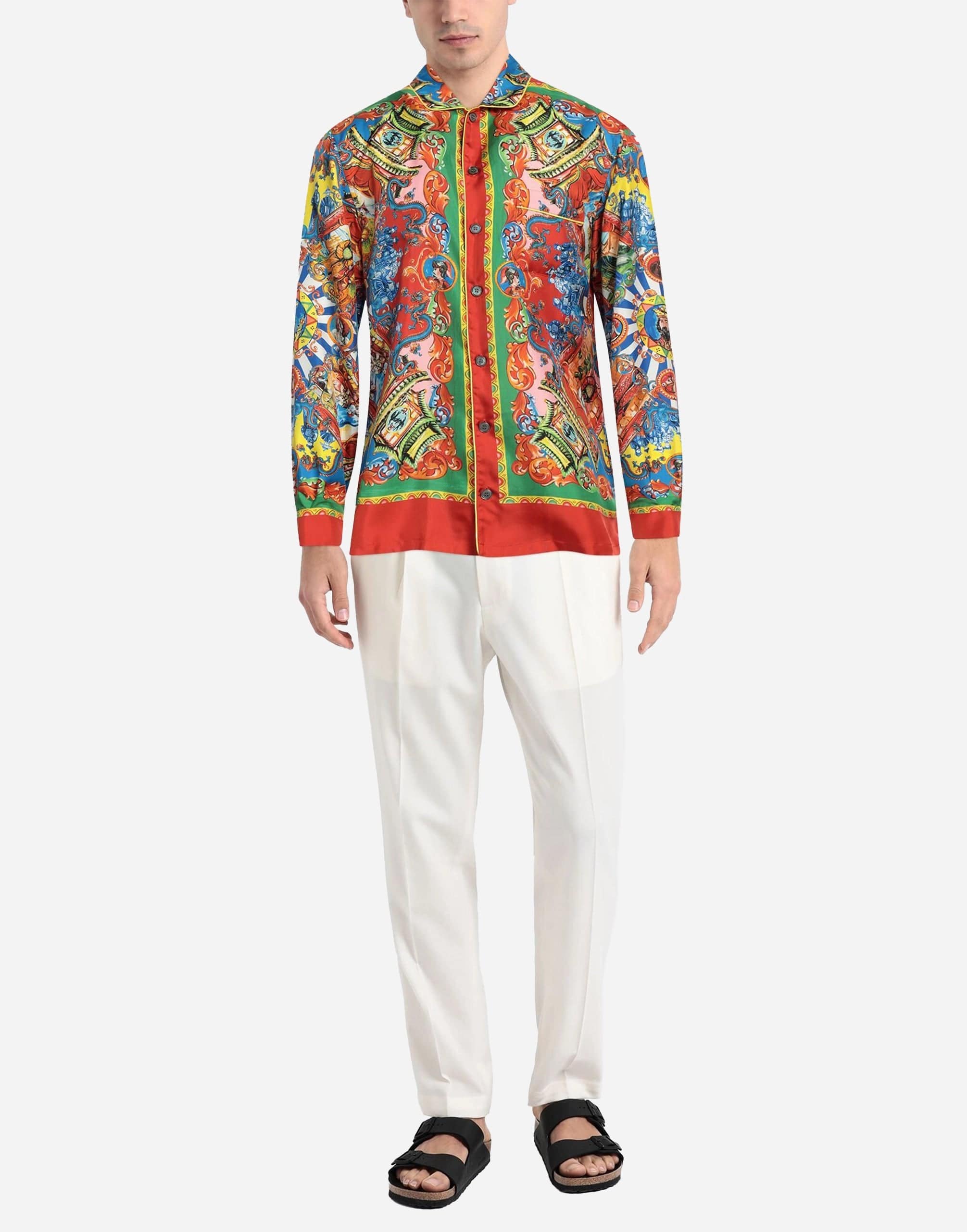 Dolce & Gabbana Silk Shirt With Dragon Print
