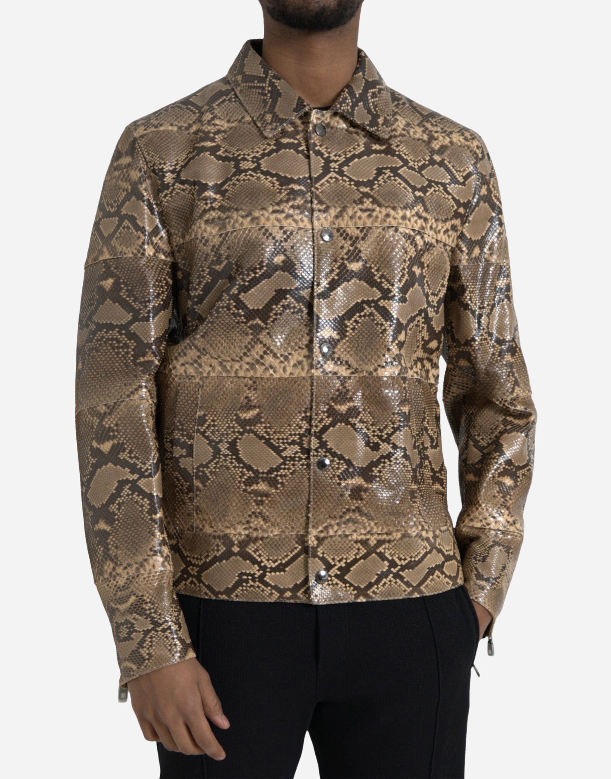 Python Leather Jacket