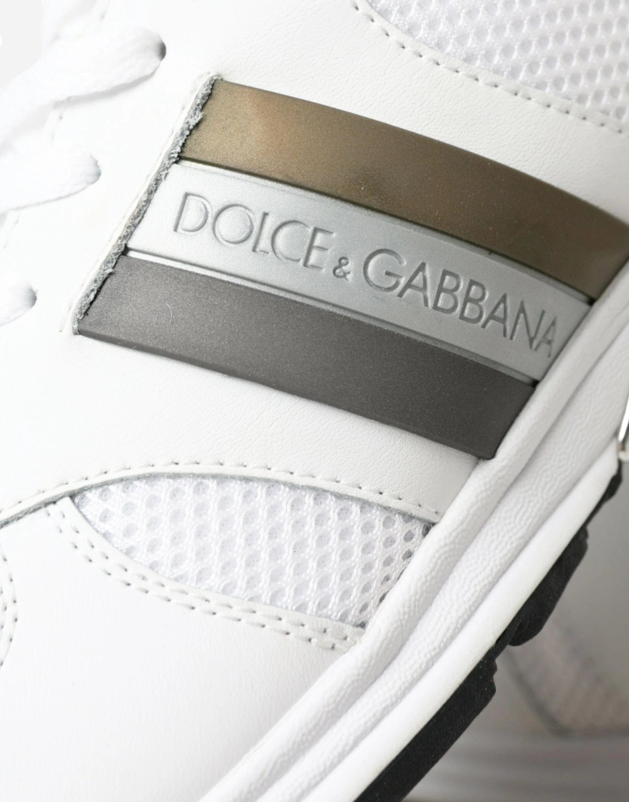 Dolce & Gabbana Mesh Leather Low Top Sneakers