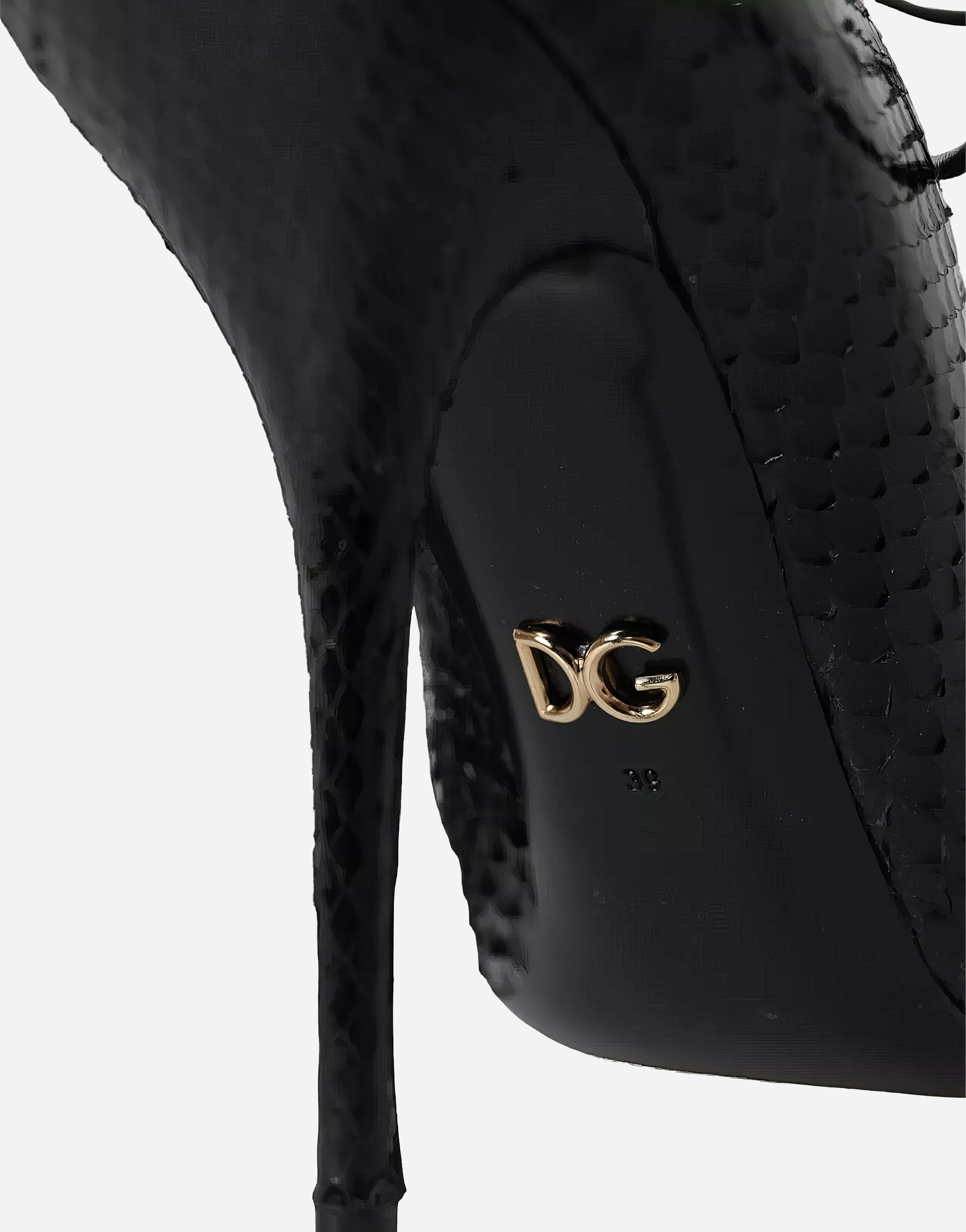 Dolce & Gabbana Black Python Leather Mary Jane Pumps Shoes