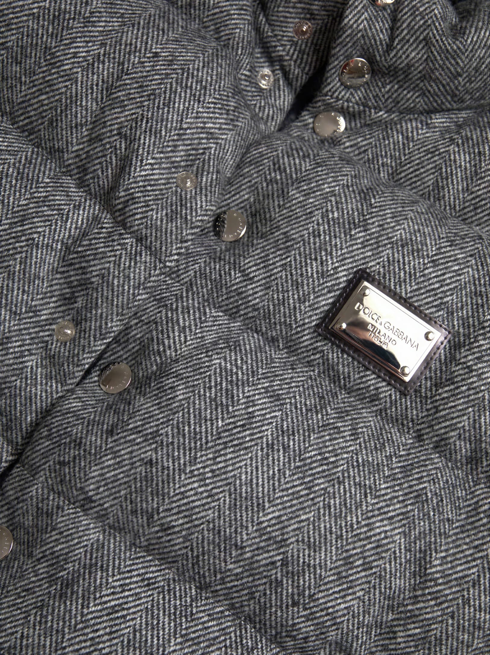 Dolce & Gabbana Herringbone Quilted Gilet Vest
