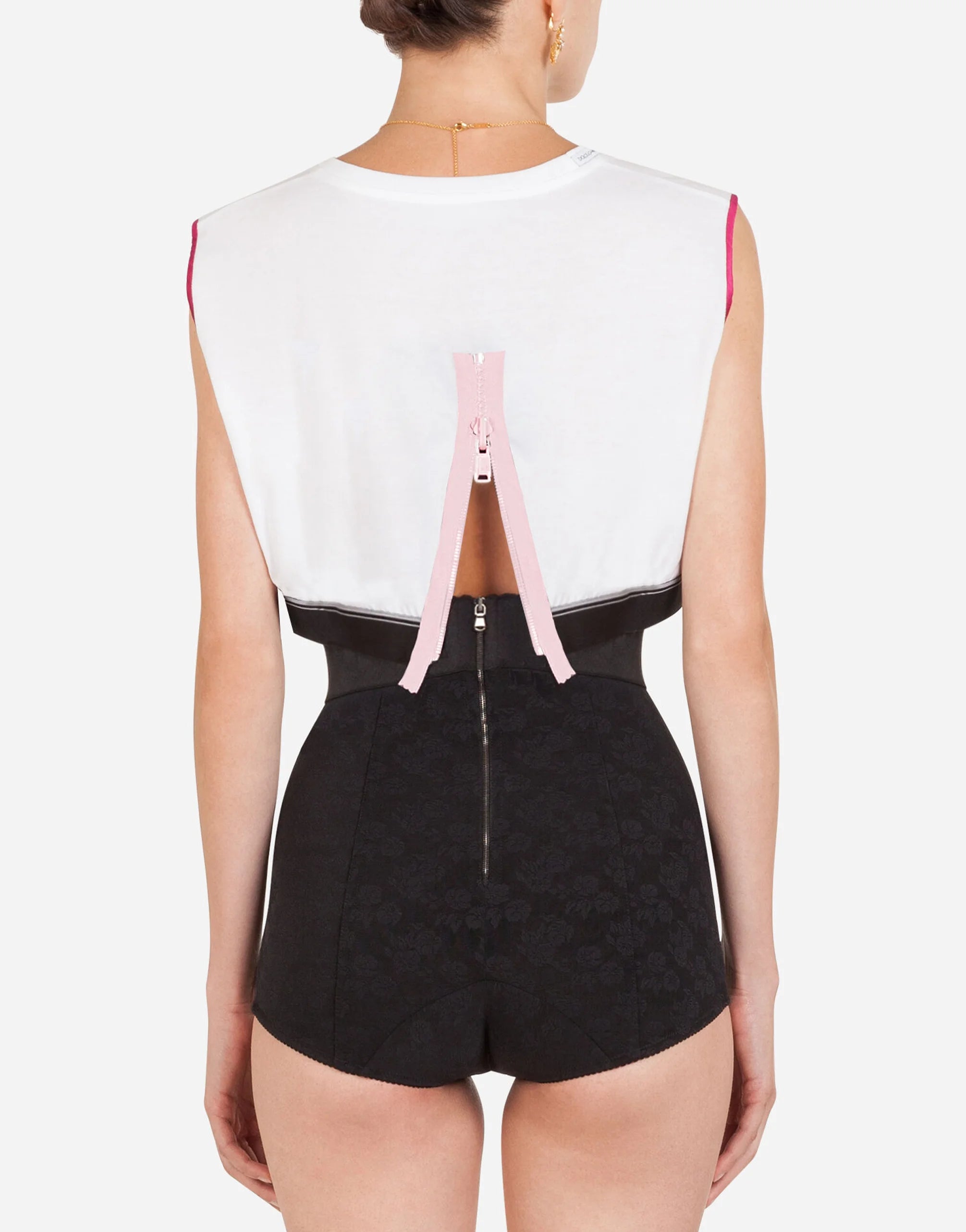 Crop Top With Branded Patch Embellishment