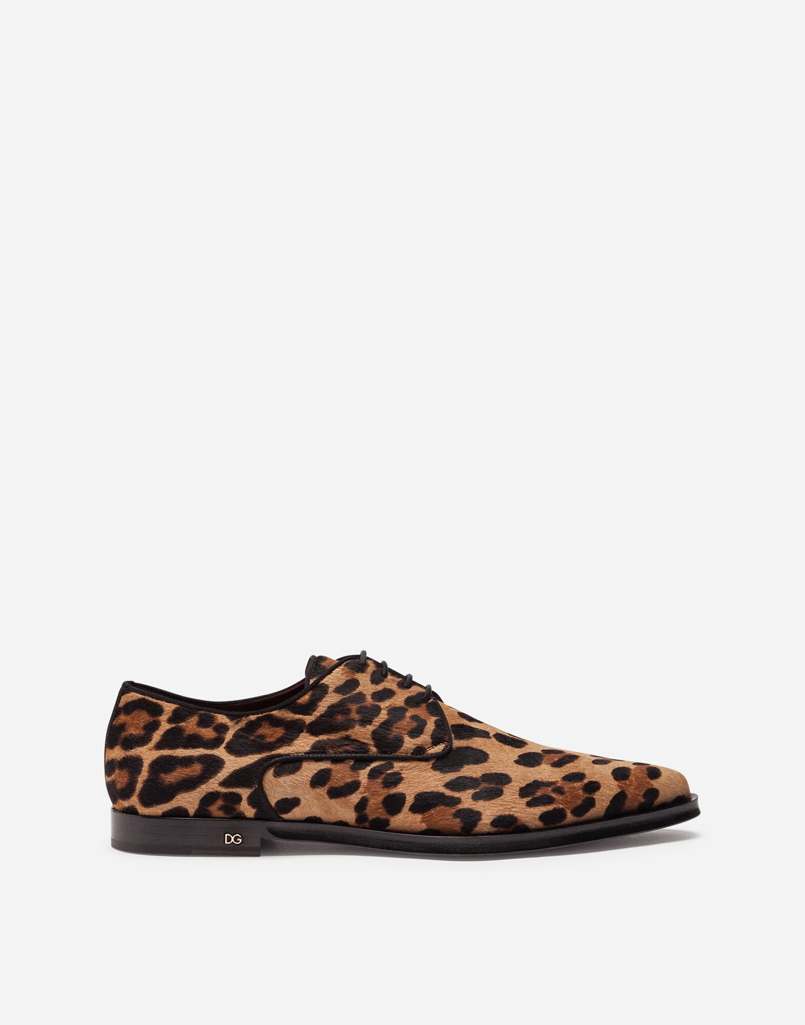 Braunes Leopard Derby formelle Männer Kleidschuhe