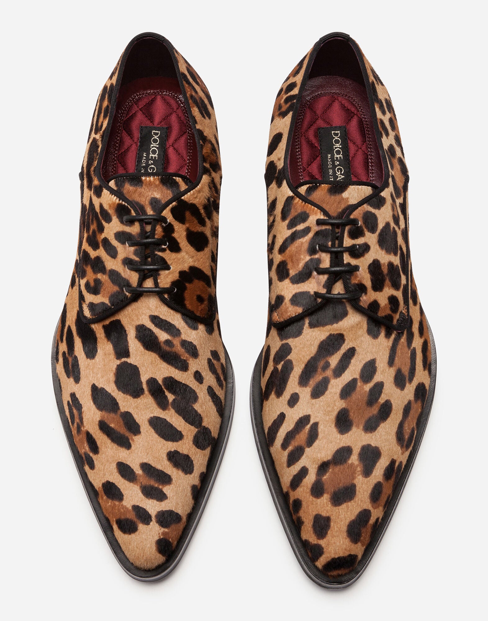 Millennials leopard-print Derby shoes