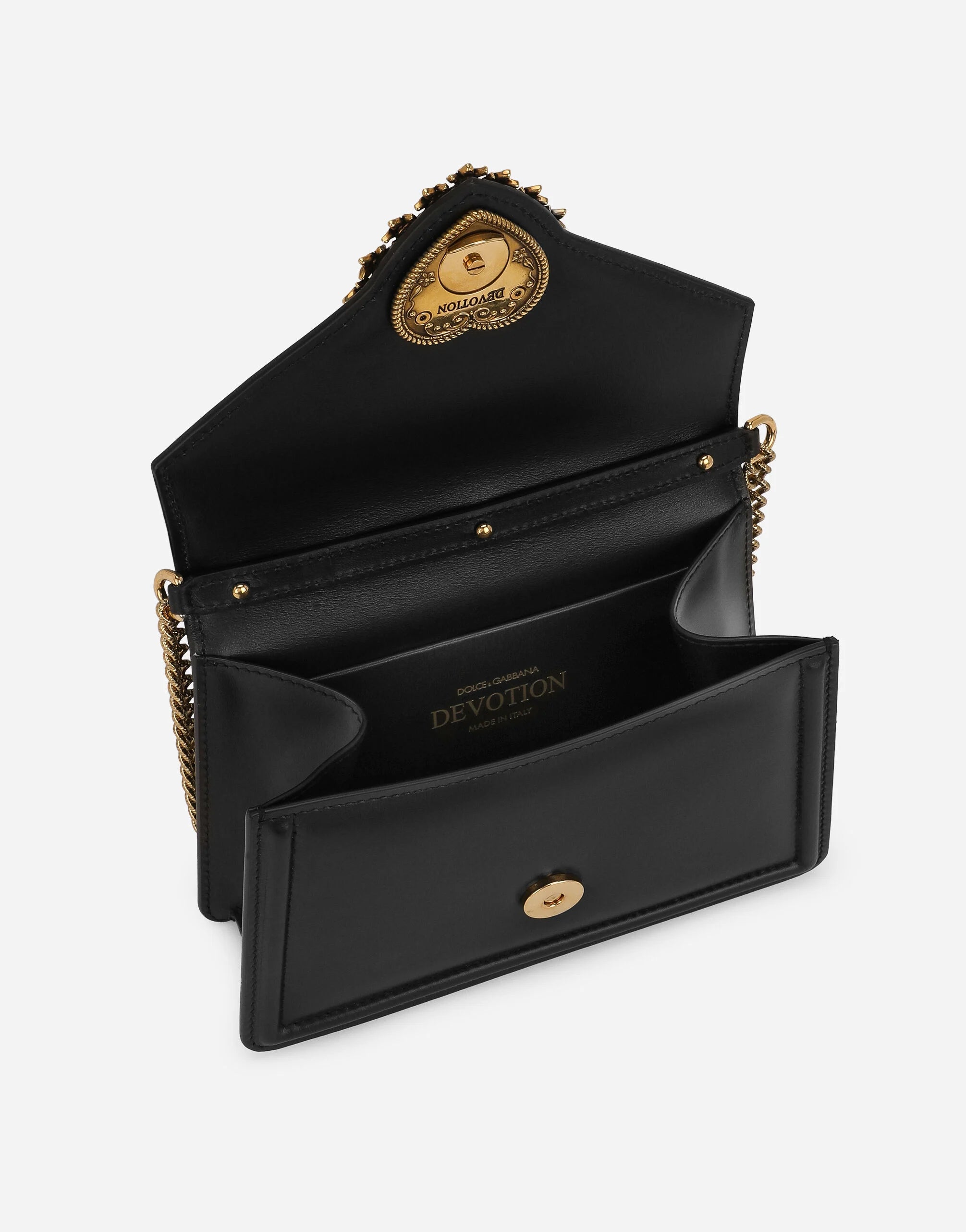 Small Devotion Leather Top-Handle Bag