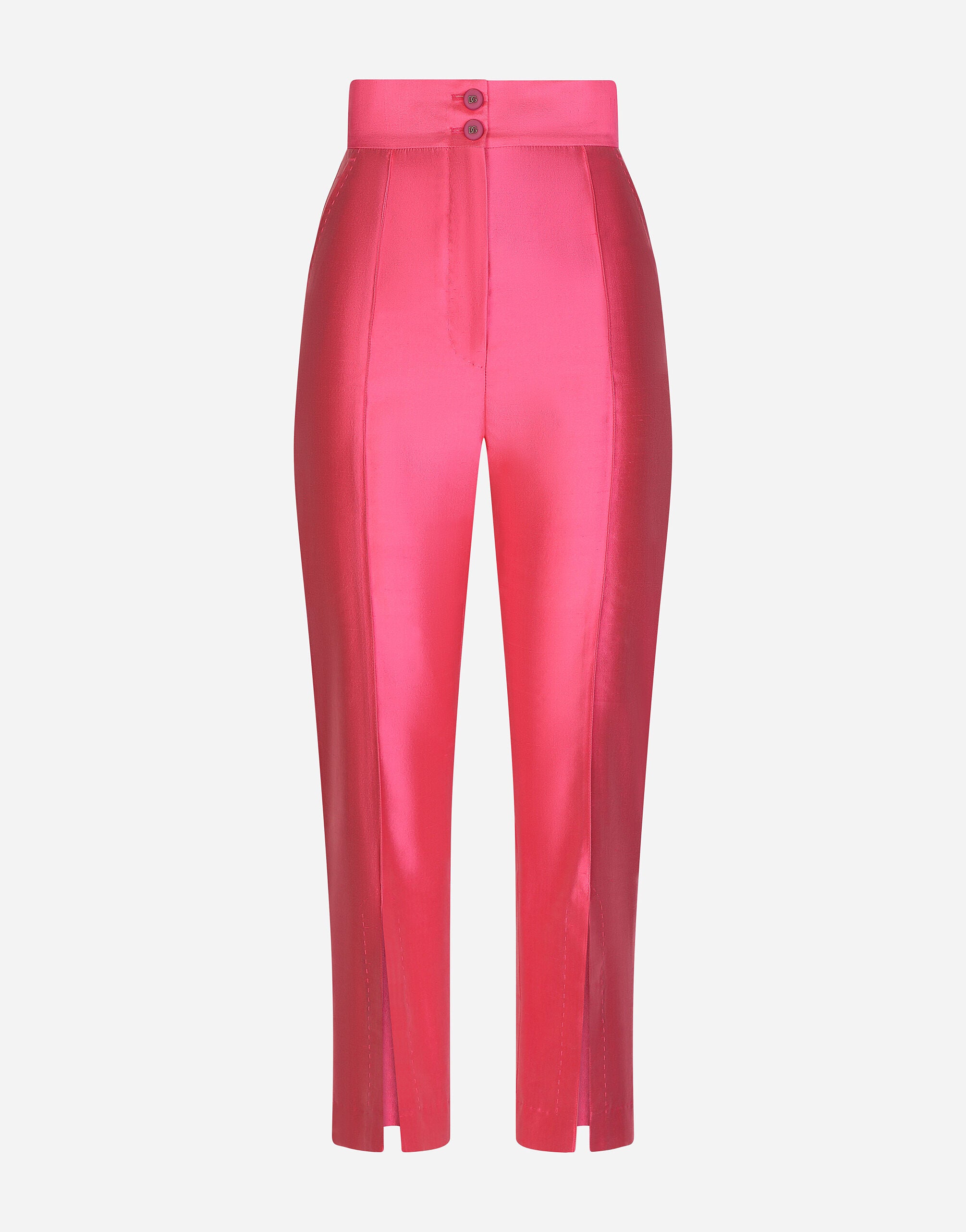 High-Rise Silk Pants